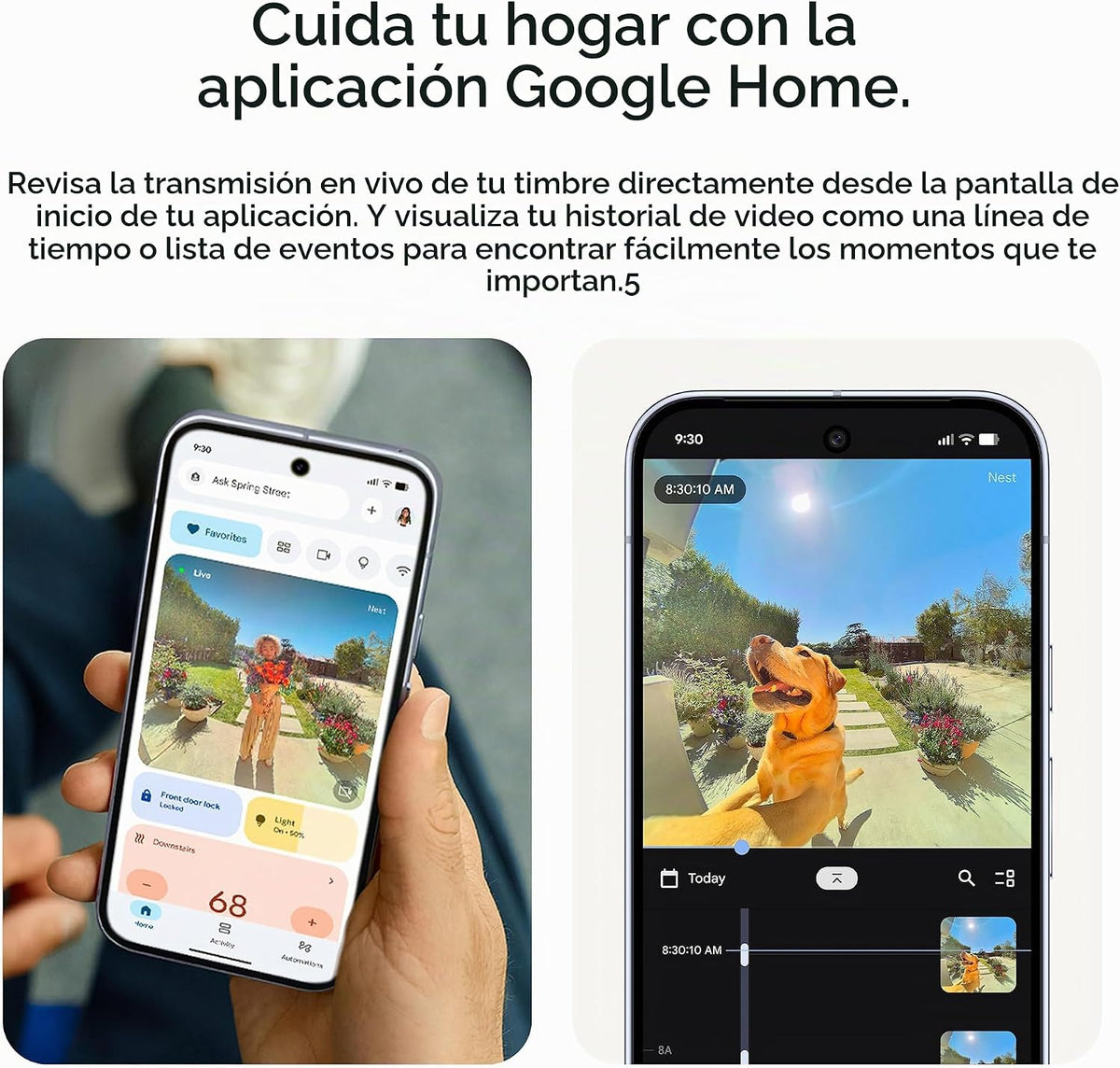 Timbre de video Nest de Google (con cable, 3.ª generación) - Video...