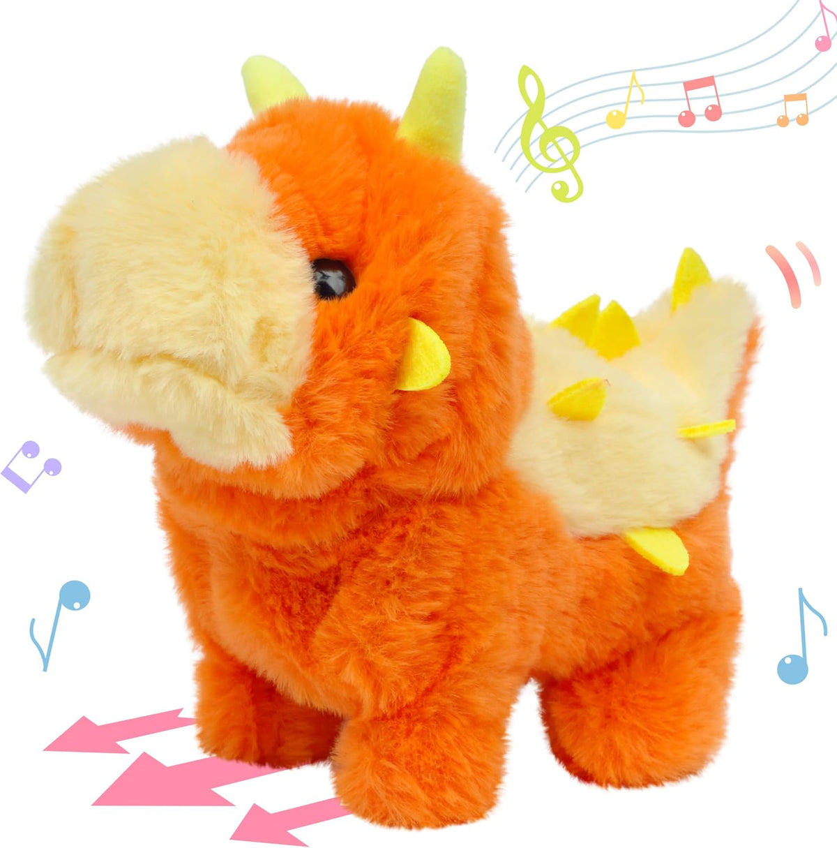 Hopearl Dinosaurio Caminante Juguete de Peluche Electrónico Interac...
