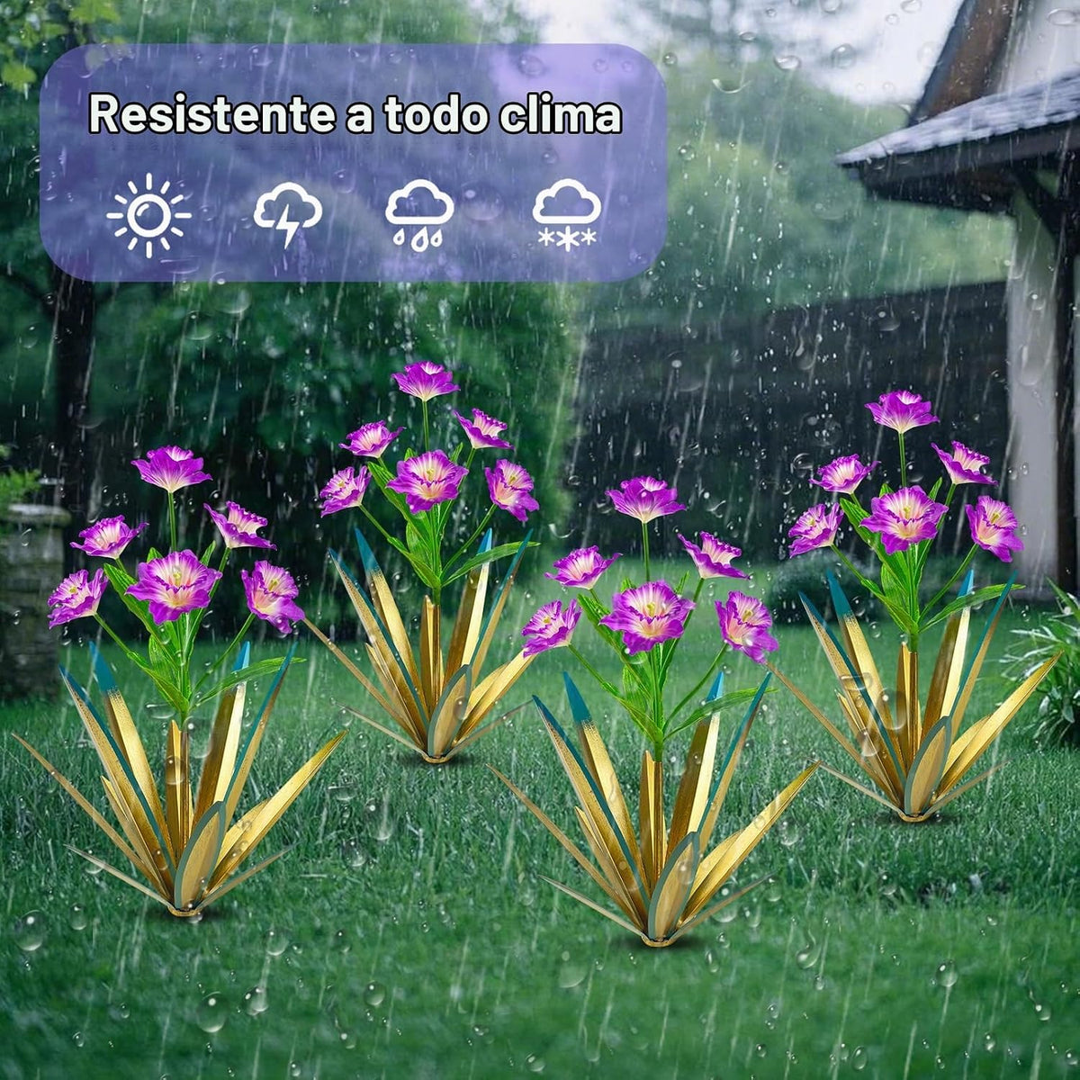 Homight Plantas de Agave de Metal para Decoración al Aire Libre, De...
