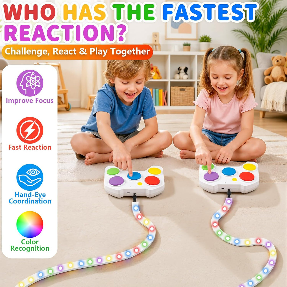 Juego de mano de empuje rápido para niños, juego de reflejos a jueg...