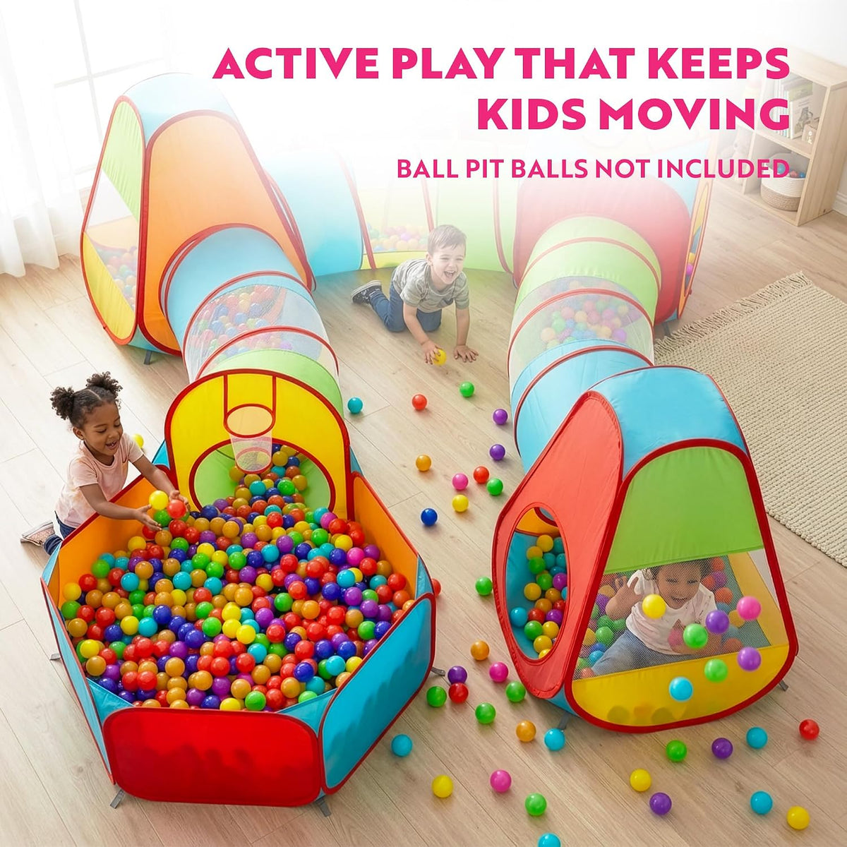 Playz Paquete de tienda de juegos para niños de 7 piezas con 1 gran...