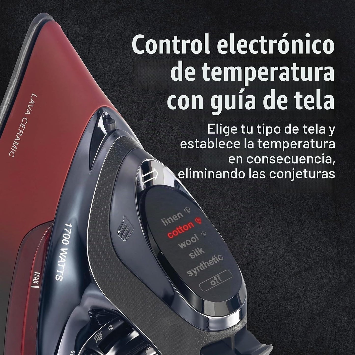 CHI Plancha de vapor para ropa con cable retráctil de 8 pies, 1700...