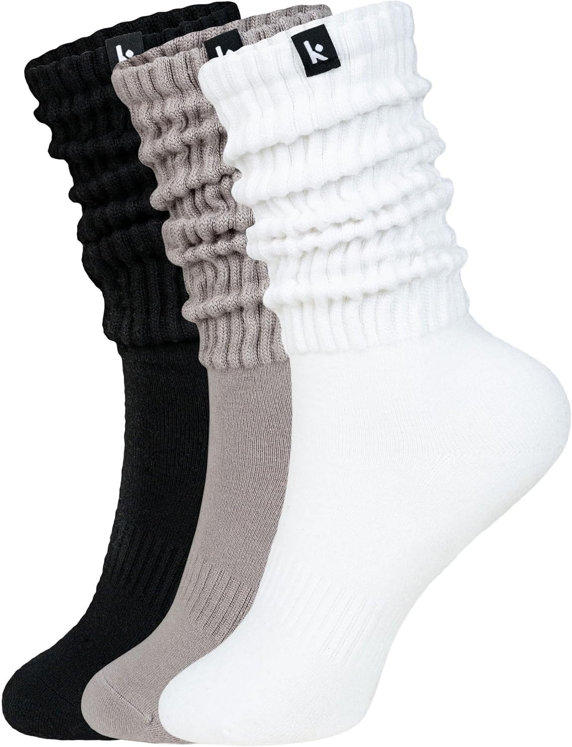 Kamo Fitness Calcetines de bota para mujer, largos y acogedores, 3...