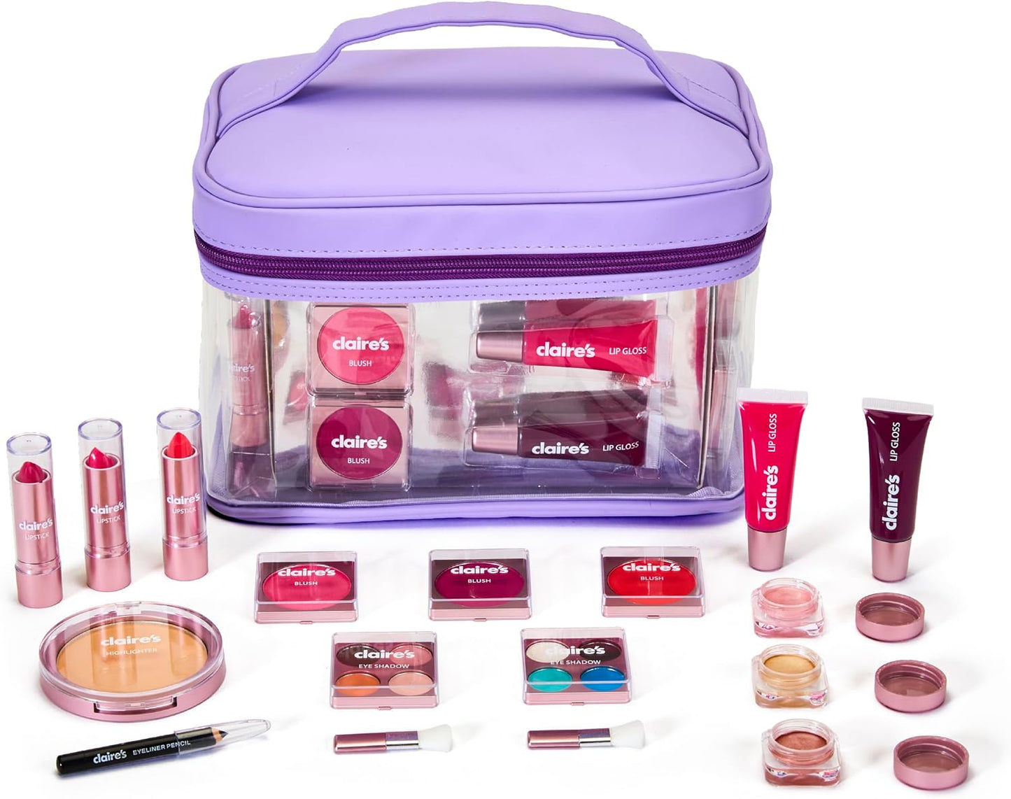 Claire's Kit de maquillaje definitivo, juego de cosméticos real...