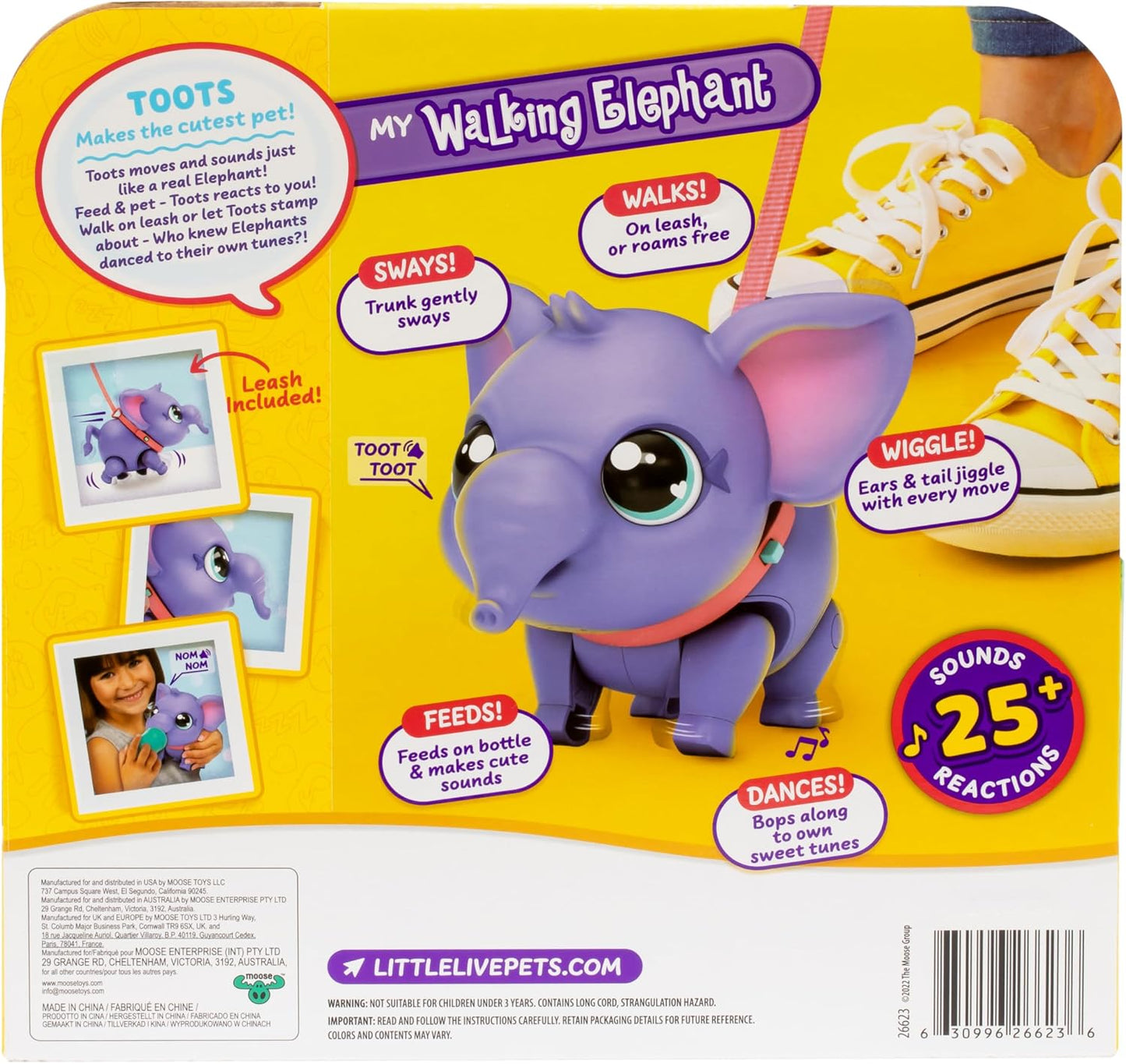 Little Live Pets My Walking Elephant Toots, Paseos, Bailes &amp; Sw...