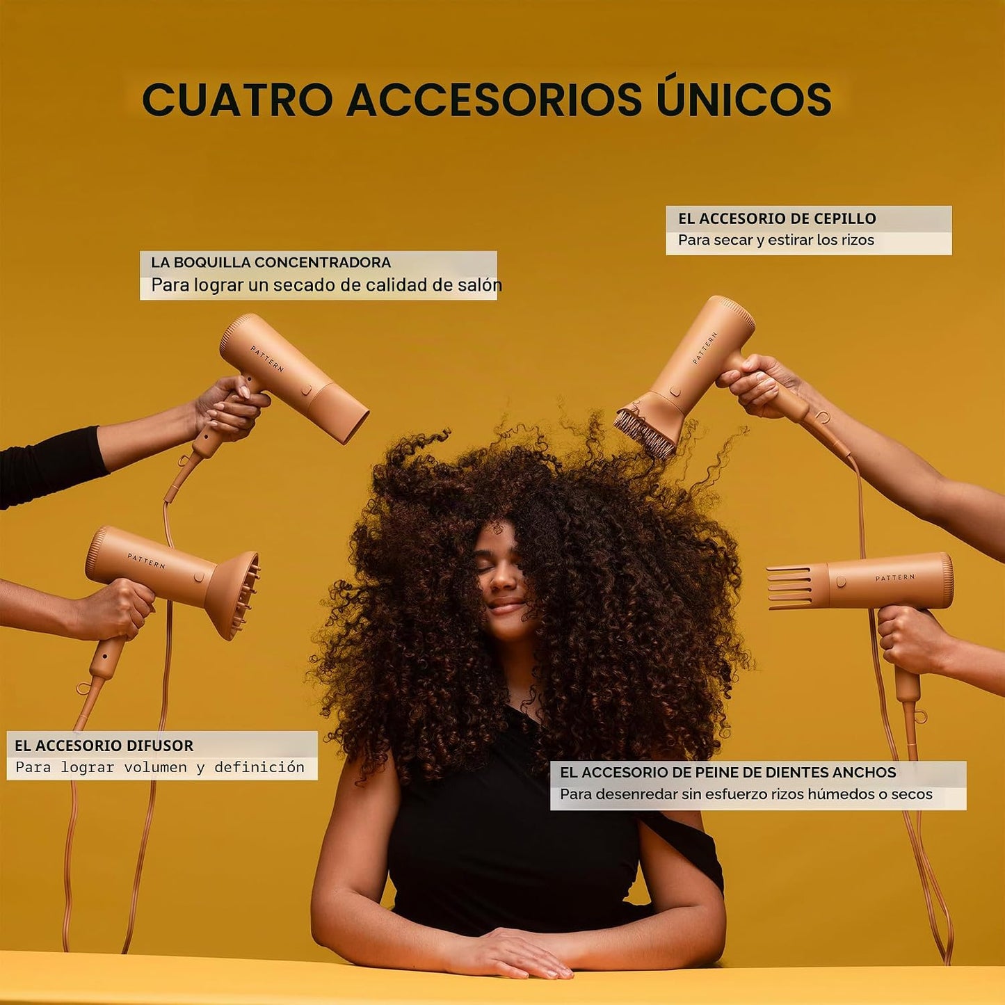 PATTERN by Tracee Ellis Ross - Secador de pelo con cuatro accesorio...