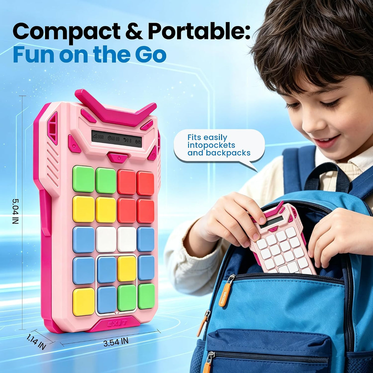 Bangqitimes Juego de rompecabezas electrónico 4 en 1 para niños a p...