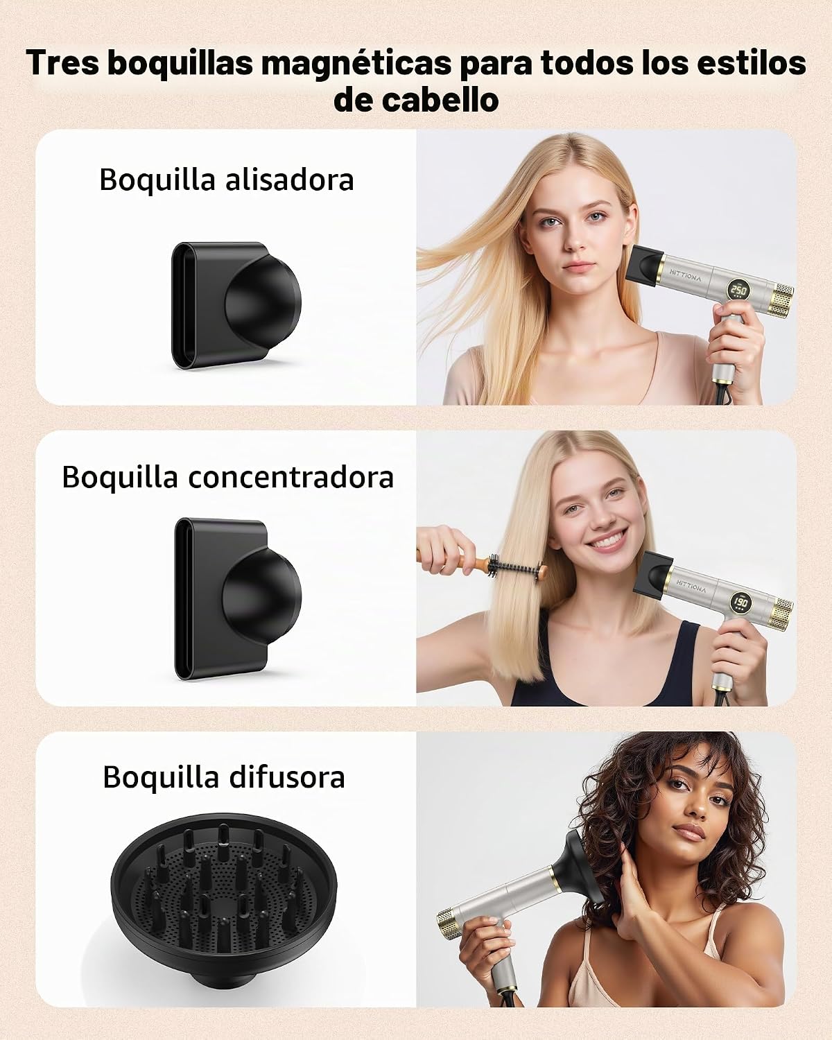 Secador de pelo iónico infrarrojo de doble voltaje, secador de pelo...