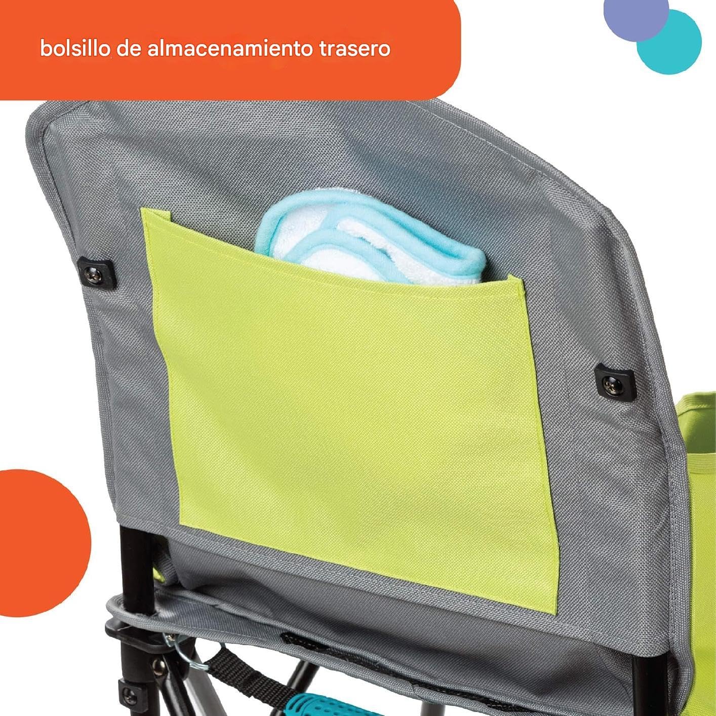 Summer Infant Pop 'n Sit Trona portátil, color verde, trona por...