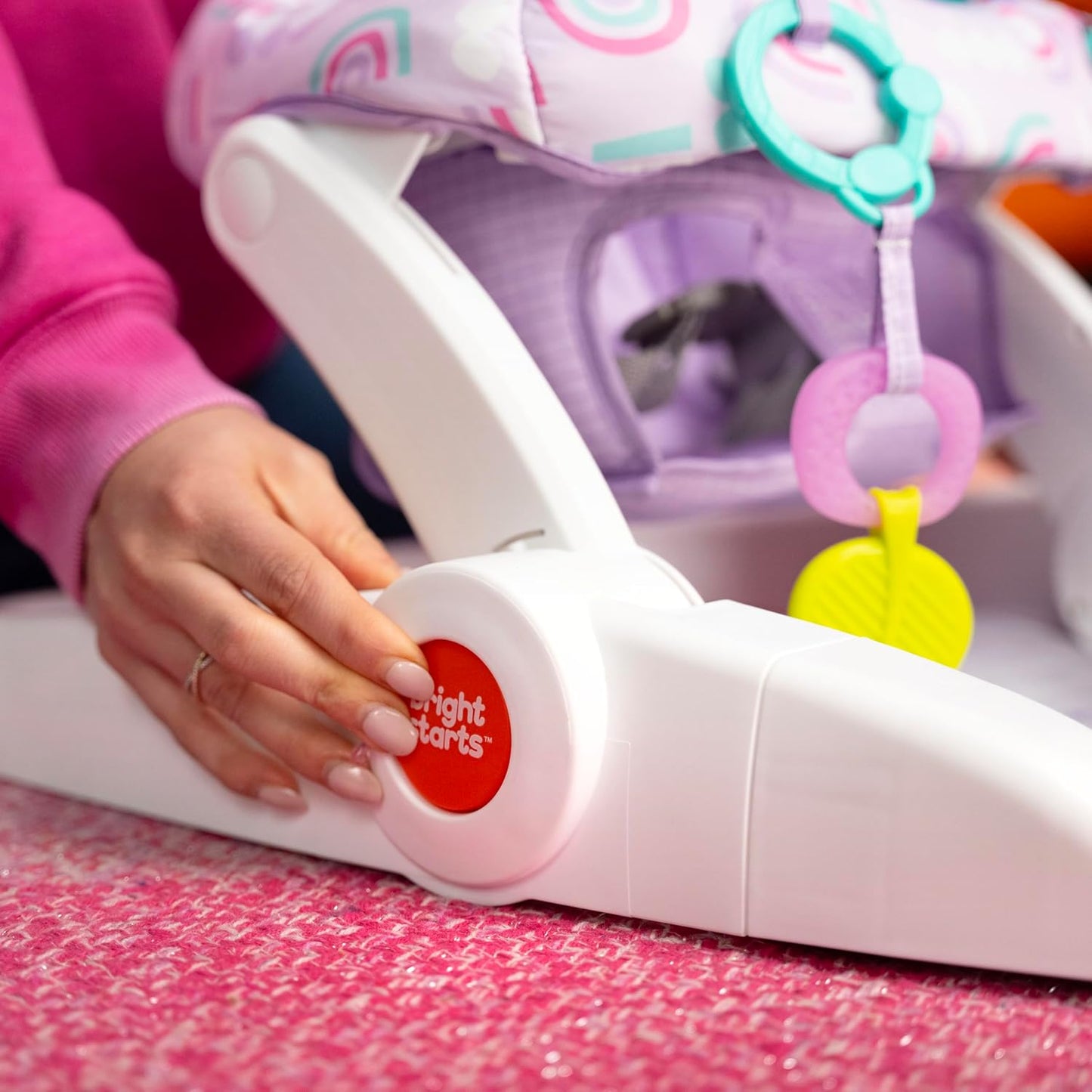 Bright Starts Learn-to-Sit - Asiento de piso para bebé, 2 posicione...