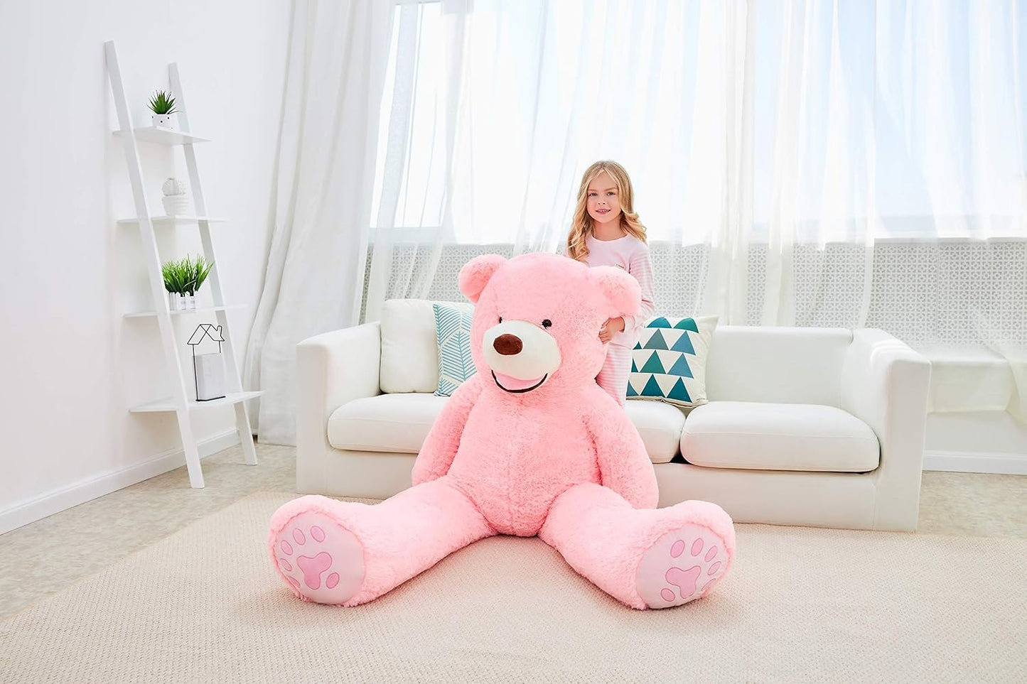 IKASA - Oso de peluche gigante, animales de juguete (Rosa, 63 pulga...