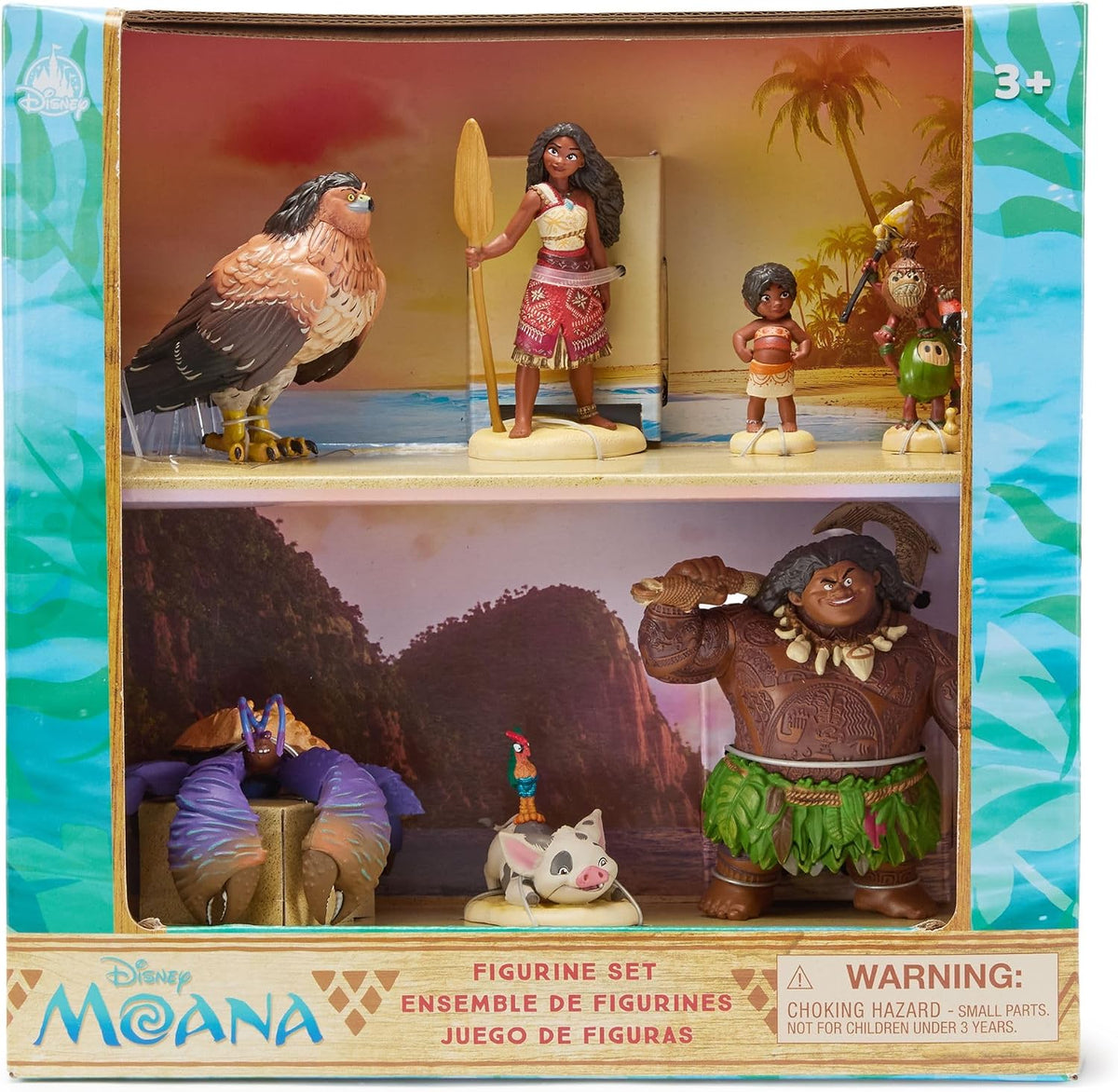 Disney Store Juego de figuras oficiales de Moana \u2013 7 figuras d...