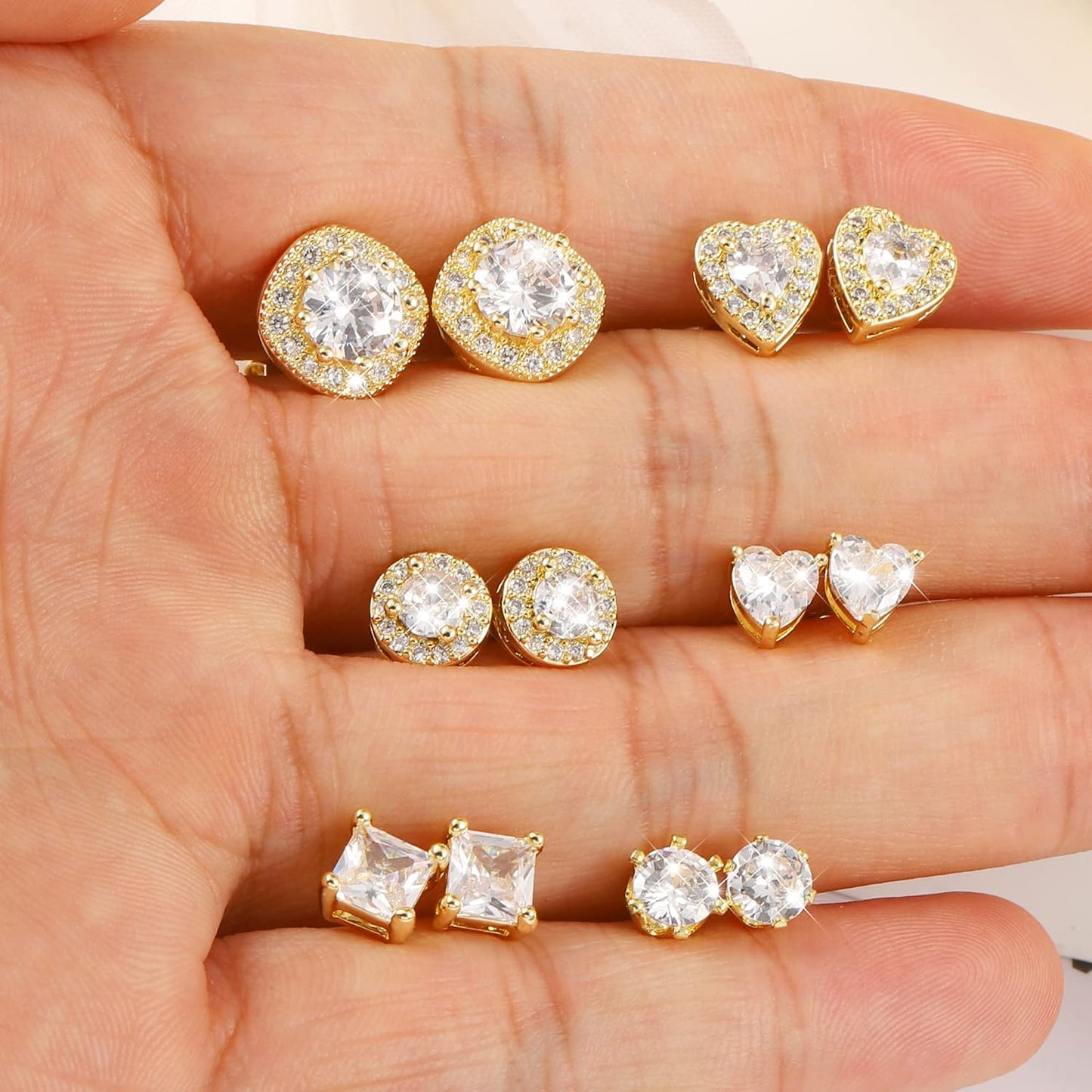 ALEXCRAFT Aretes de tuerca de plata de ley para mujeres y niñas, ci...