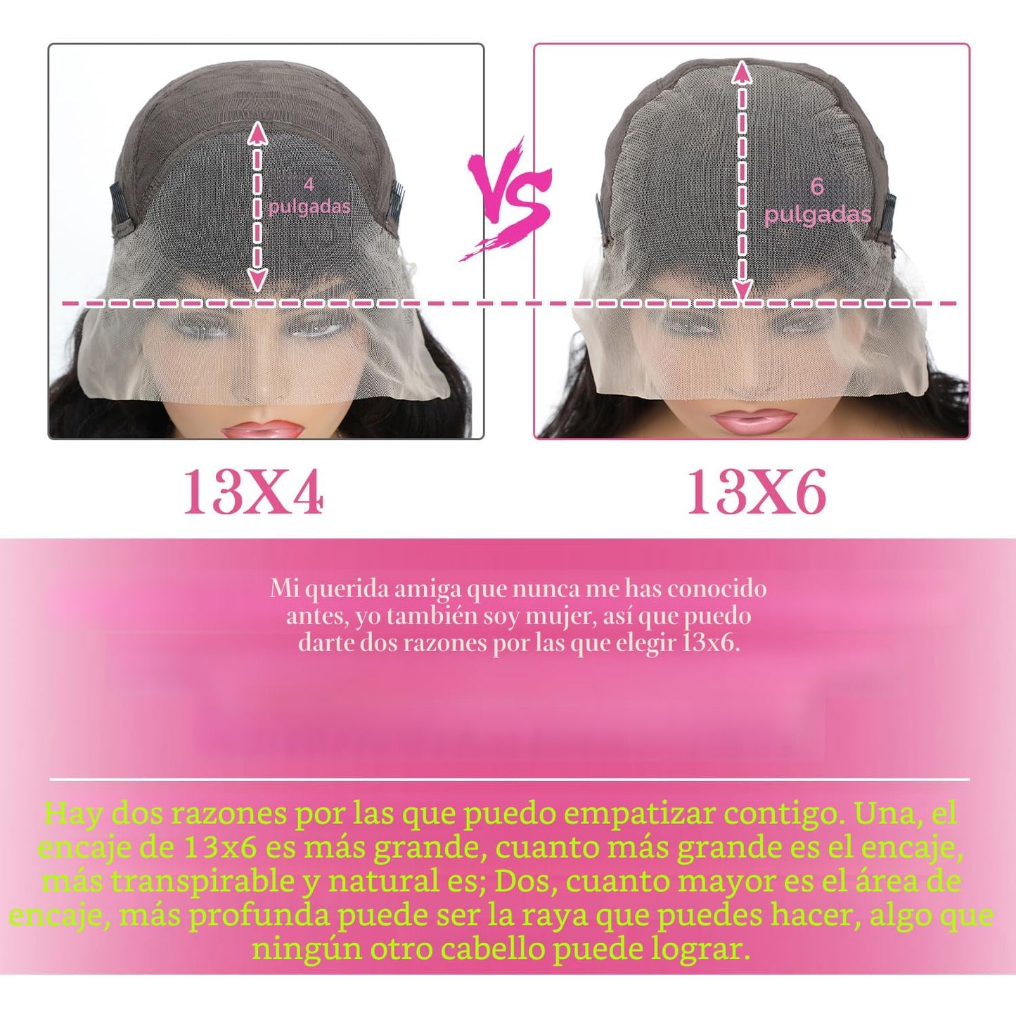 Pelucas de encaje frontal de 13 x 6 pulgadas, pelucas de cabello hu...