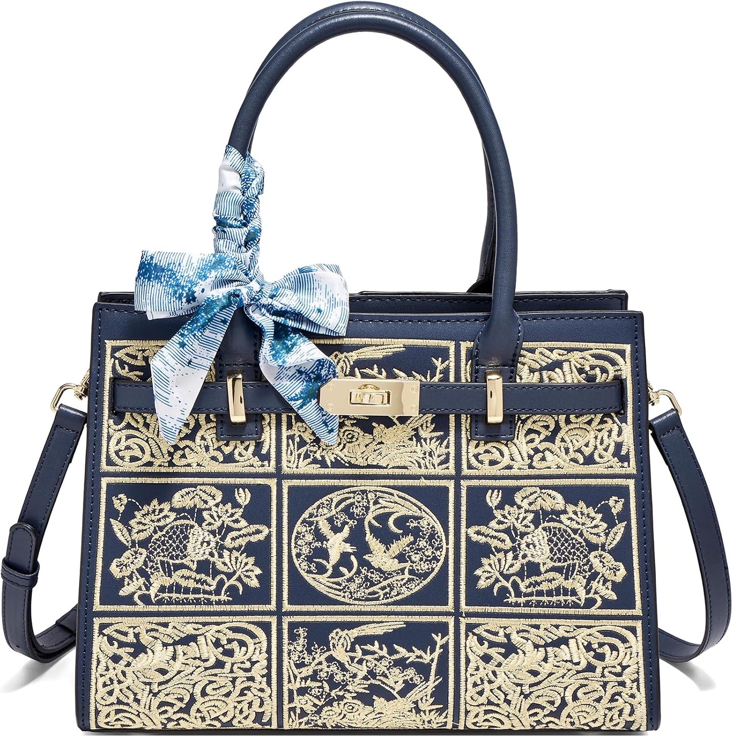 FOXLOVER Bolso Tote Mediano para Mujeres de Diseñador Vintage Satch...