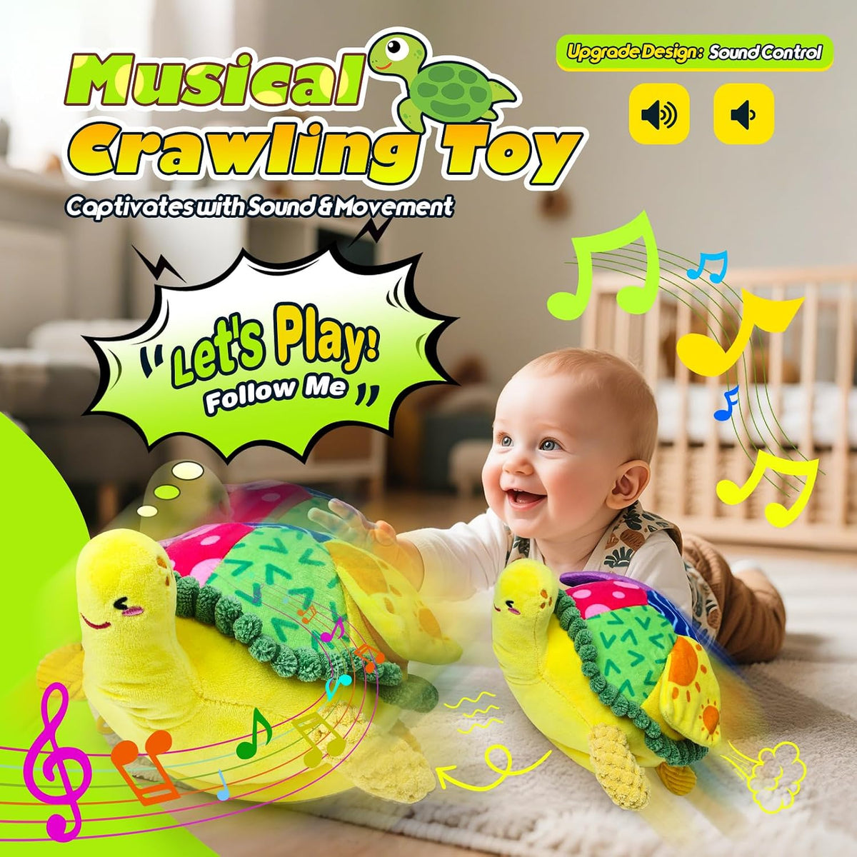 Juguete musical de peluche y jardín sensorial Montessori, juguete s...