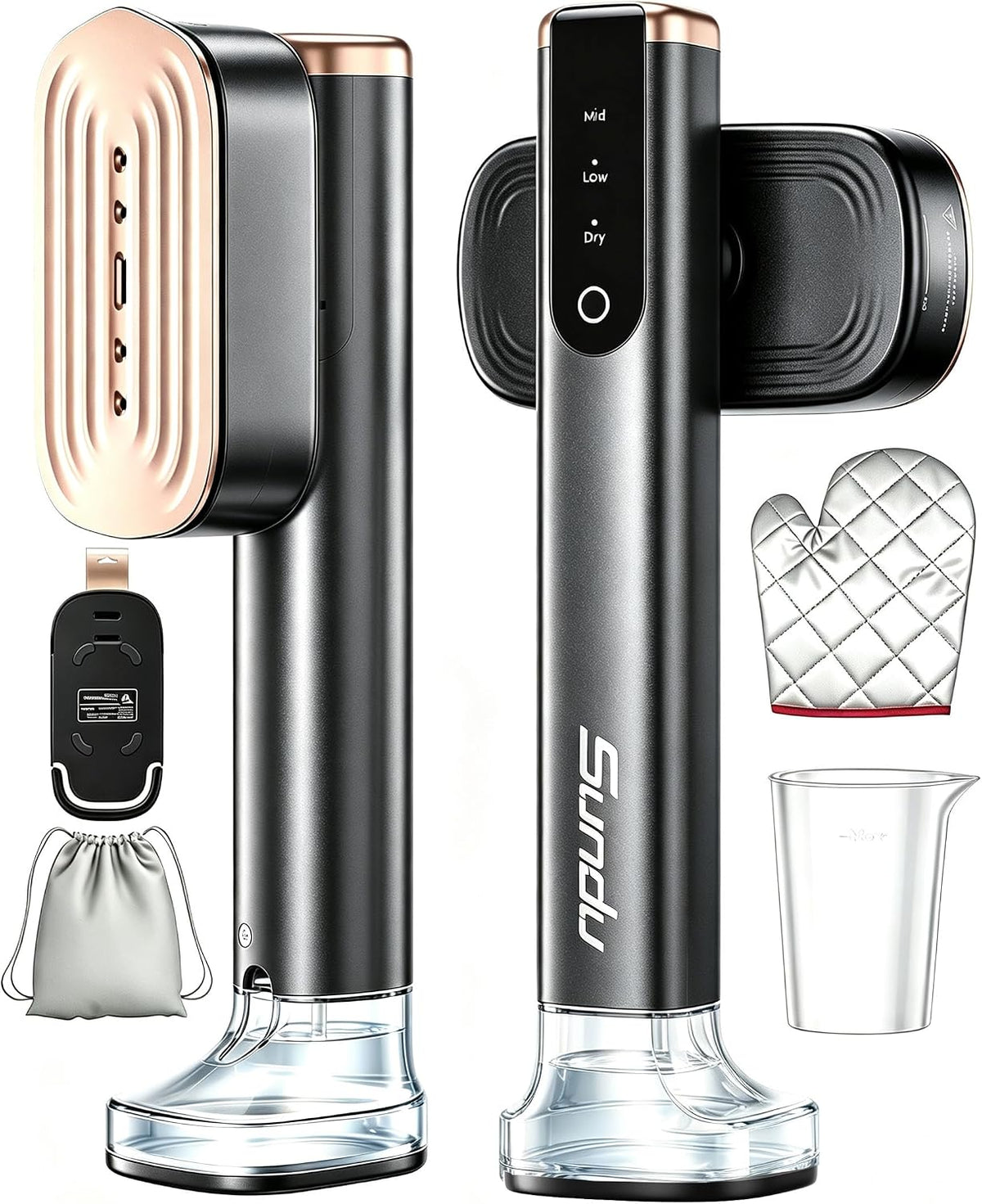 Sundu Vaporizador para ropa, vaporizador y plancha portátil 2 en 1,...