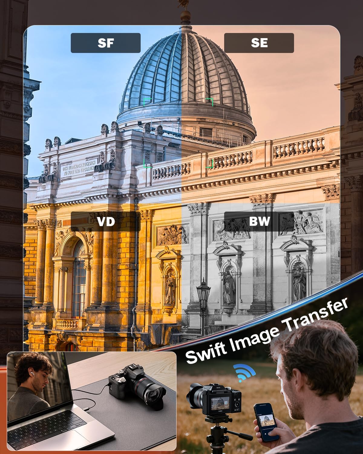 Cámaras digitales NBD 8K 64MP para fotografía, zoom óptico 16X, len...