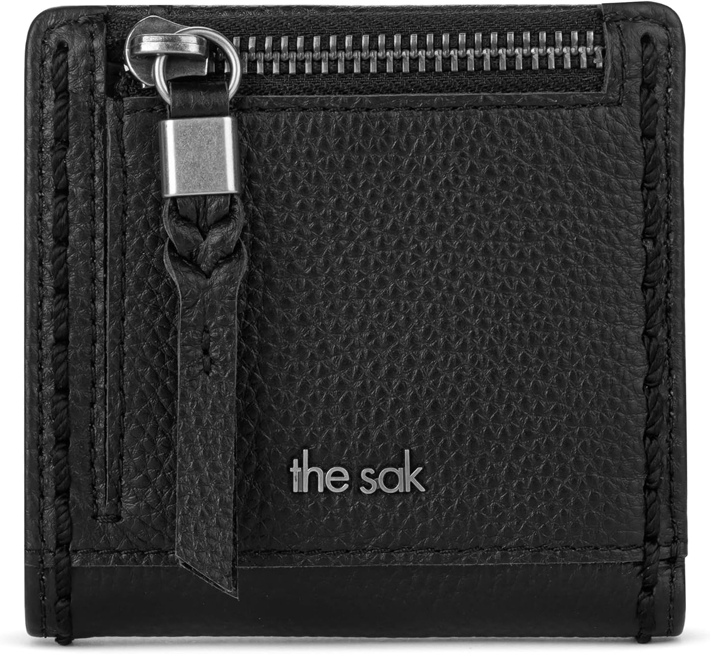 The Sak Mira - Cartera pequeña de piel para mujer, cierre a presión...