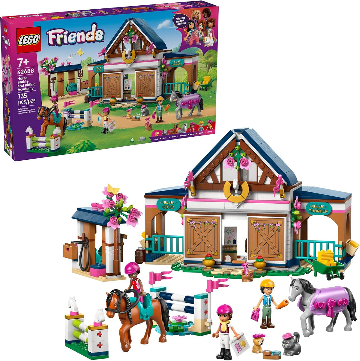 LEGO Friends Horse Stable and Riding Academy Building Toy para niña...