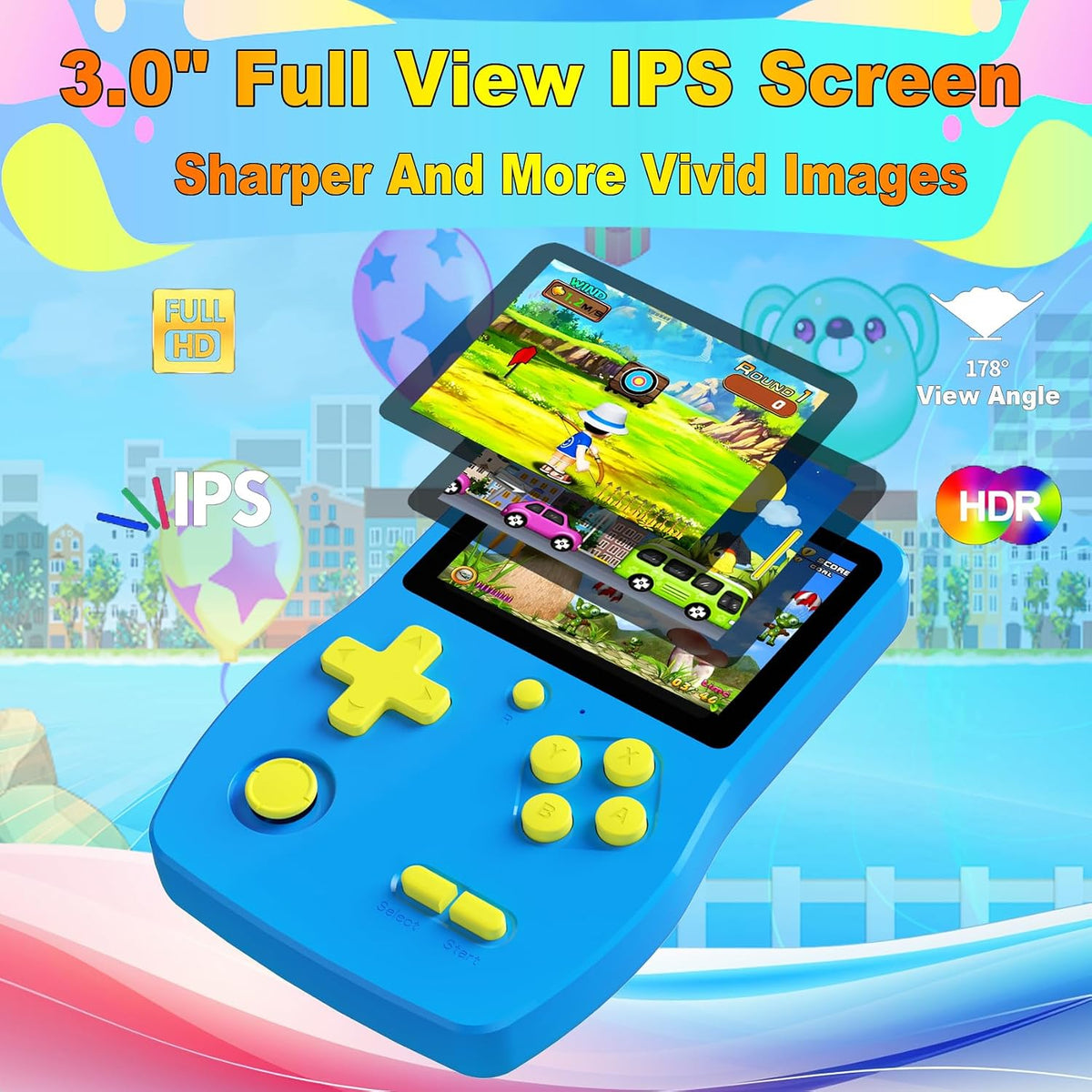 Juego de mano de 32 bits para niños precargado 139 videojuegos, jug...