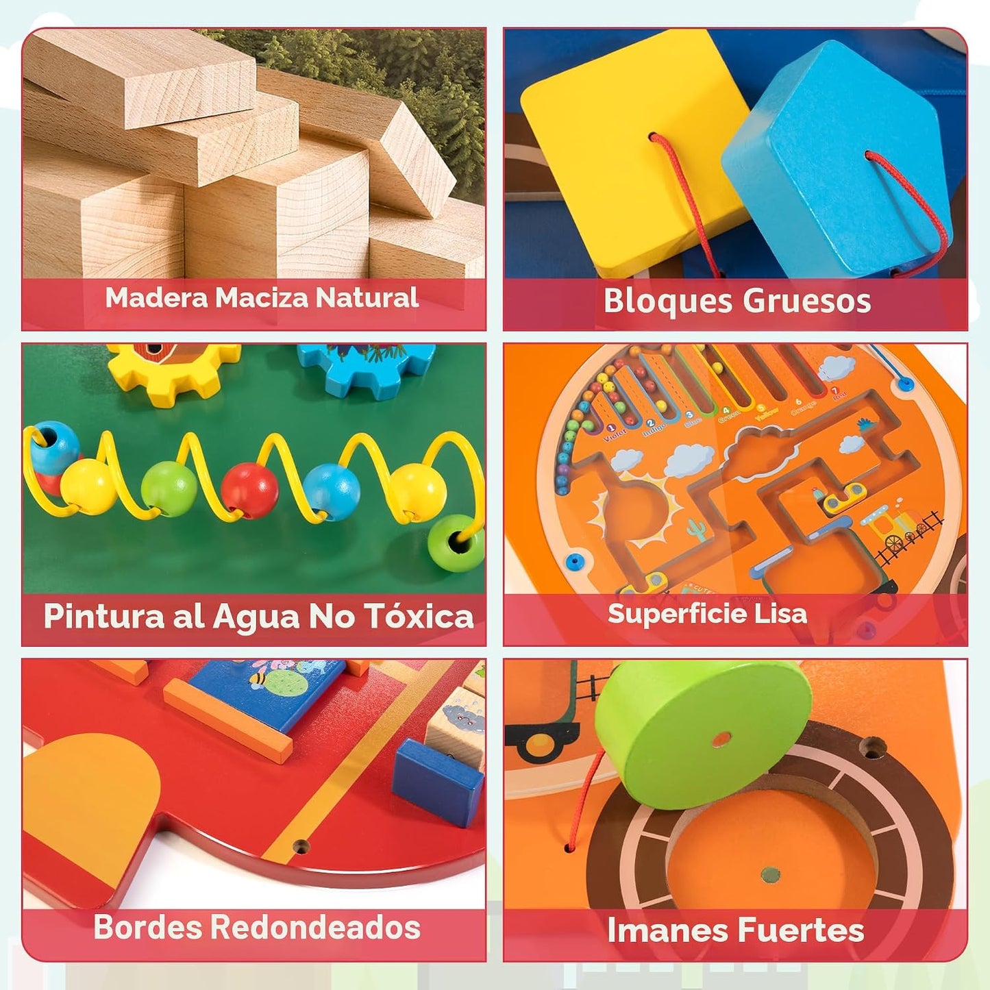 Paneles de pared con actividades de tren | Panel de pared sensorial...