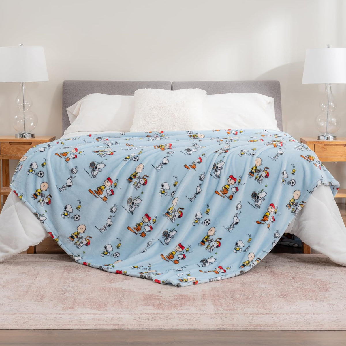 Berkshire Blanket Peanuts® VelvetLoft® - Manta de felpa de Snoopy c...