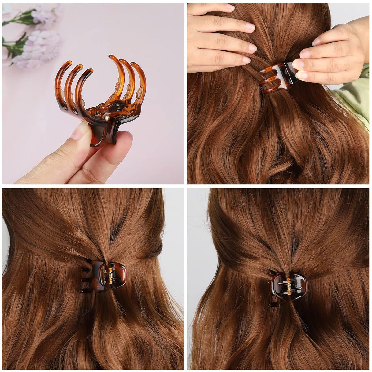 6 piezas de pinzas tipo garra para el cabello, Morhom pinzas de man...