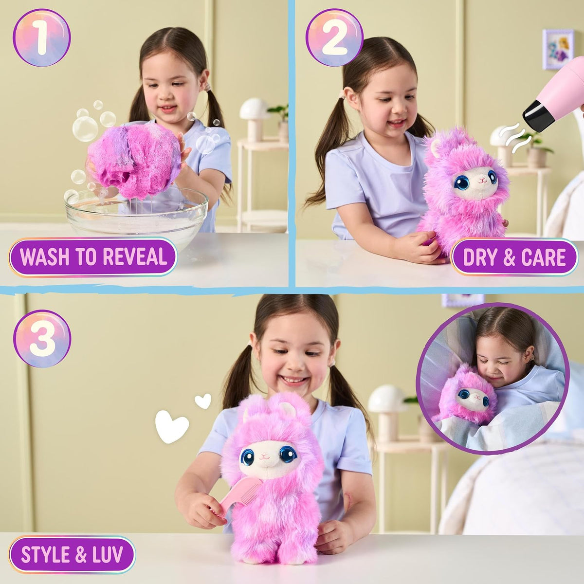 SCRUFFALUVS Tie-Dye Mystery Plush Toy, lavar para revelar, Scruff a...