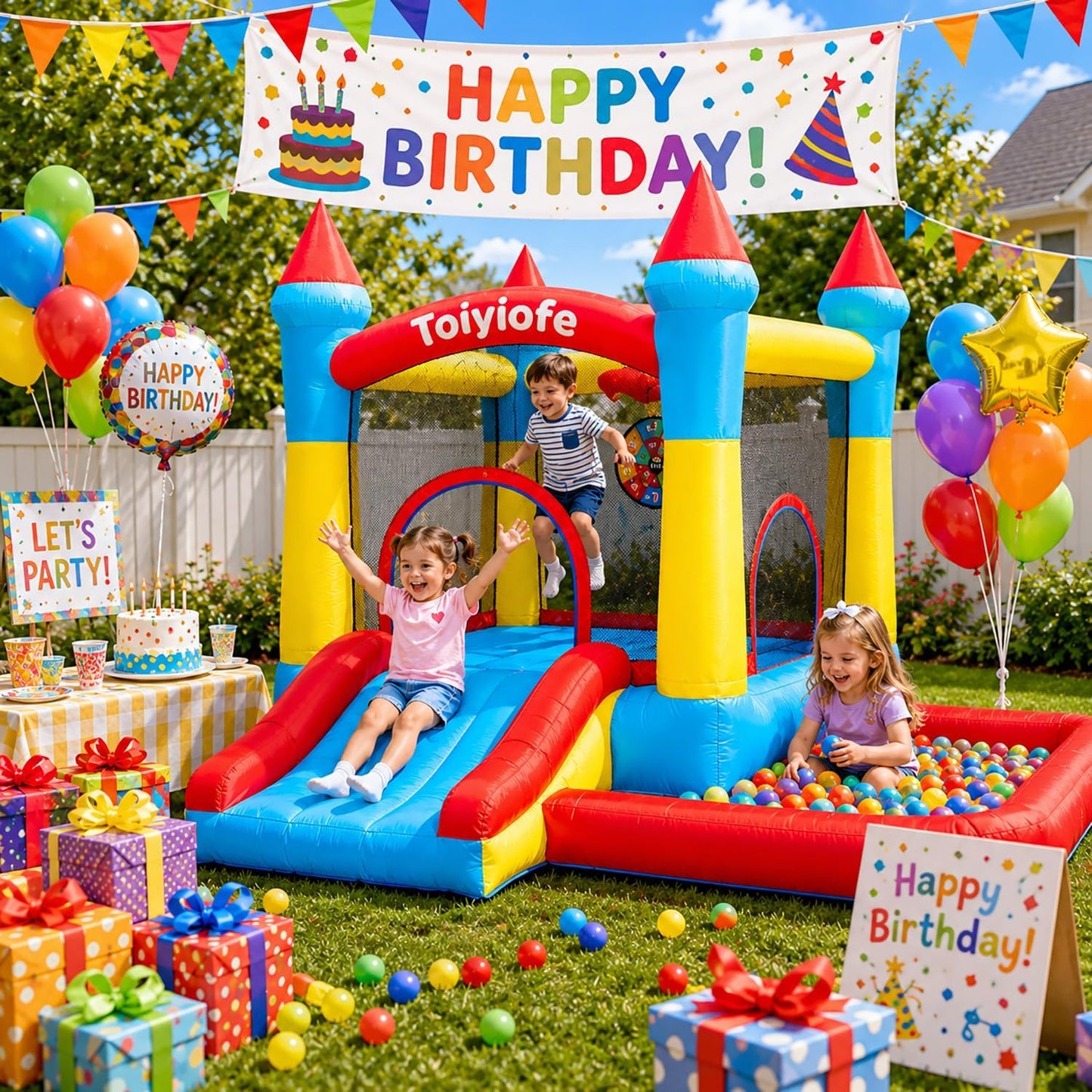 Castillo hinchable inflable para niños de 3 a 6 años, para interior...