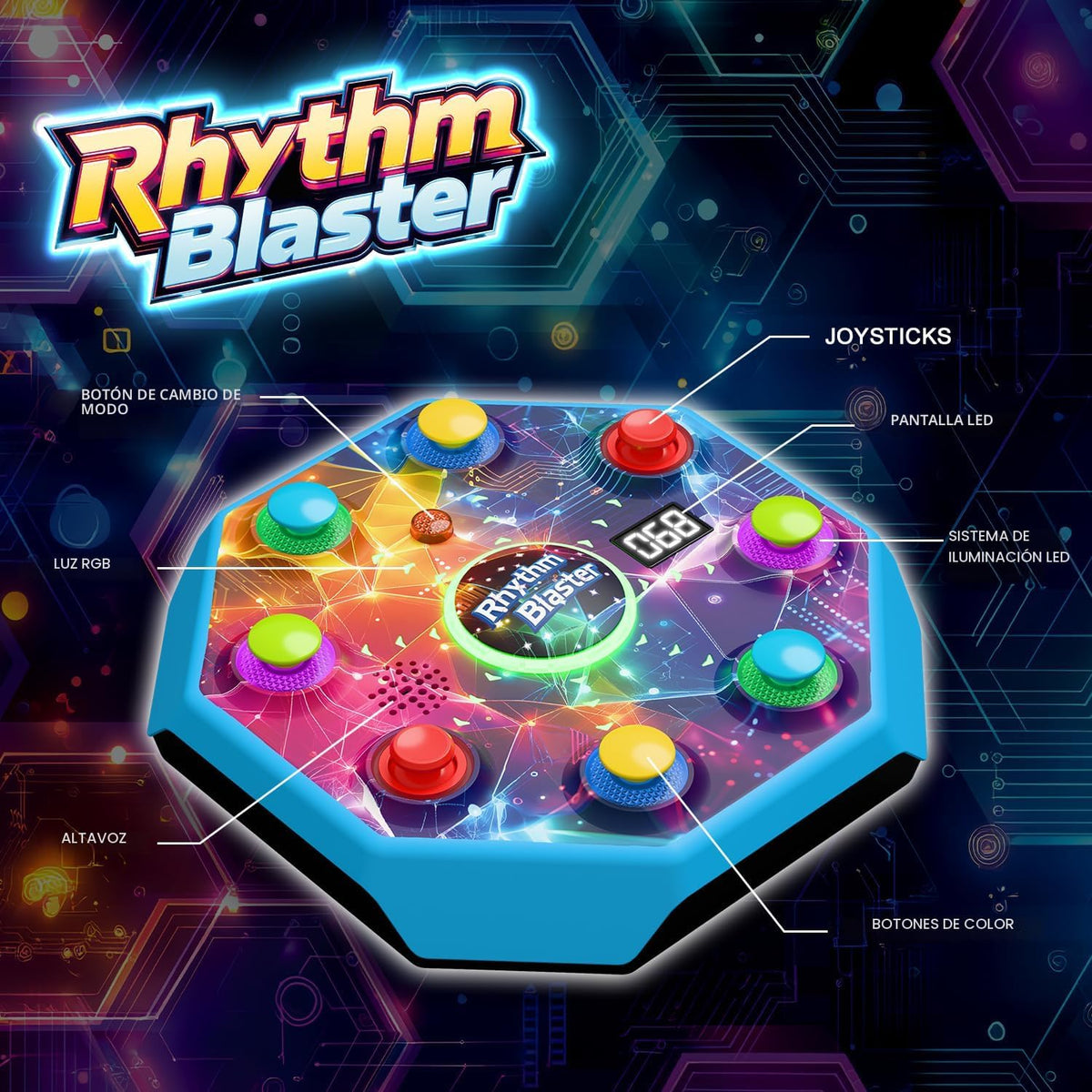 Juego de reflejo electrónico para solo y 2 jugadores | Juguete de m...