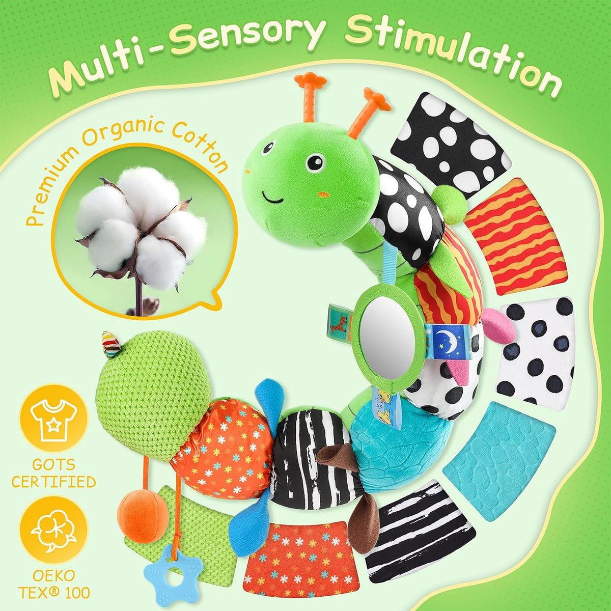 Juguetes para Bebés Sensoriales Musicales Peluche de Animal para In...