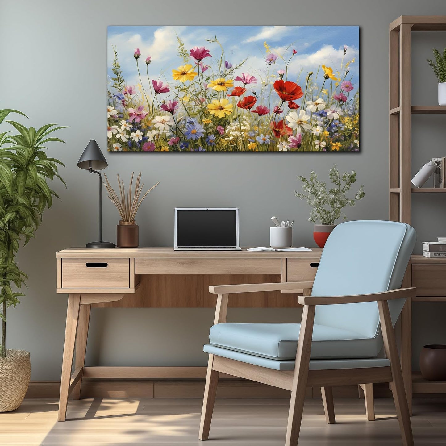 MDHKVPM Arte de pared de flores para dormitorio, adolescente, niña,...
