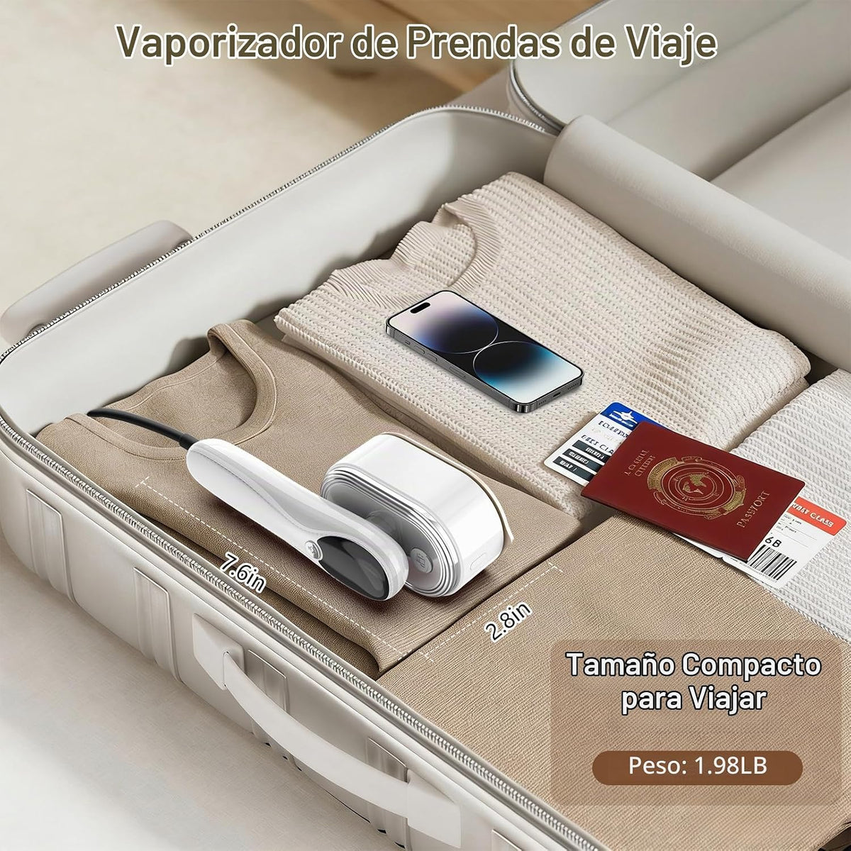 KOKABI Vaporizador de Viaje para Ropa, Mini Plancha 2 en 1 de Mano...