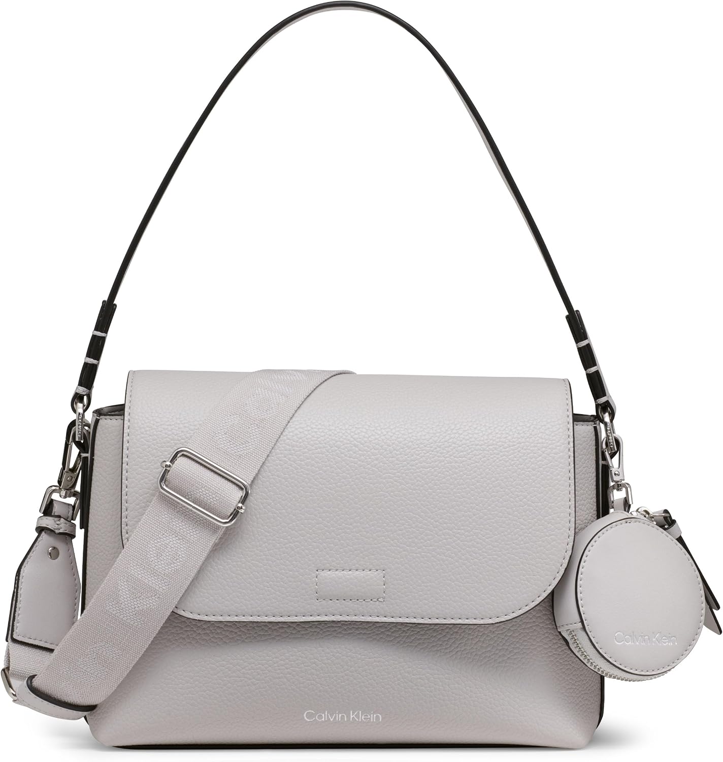 Calvin Klein Bolso de hombro con solapa Millie 2 en 1 para mujer y...