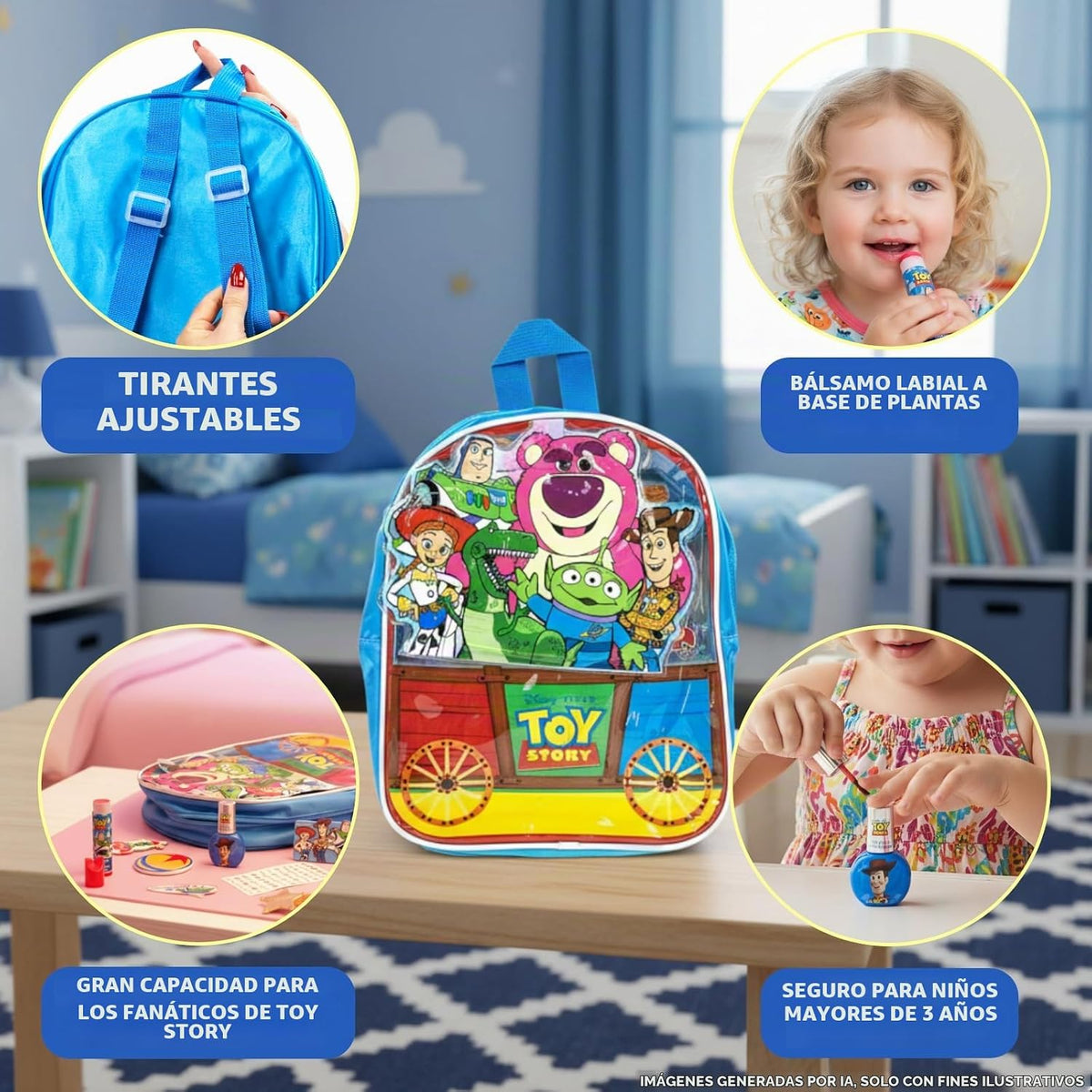 Toy Story - Juego de maquillaje con cosméticos y accesorios, a part...