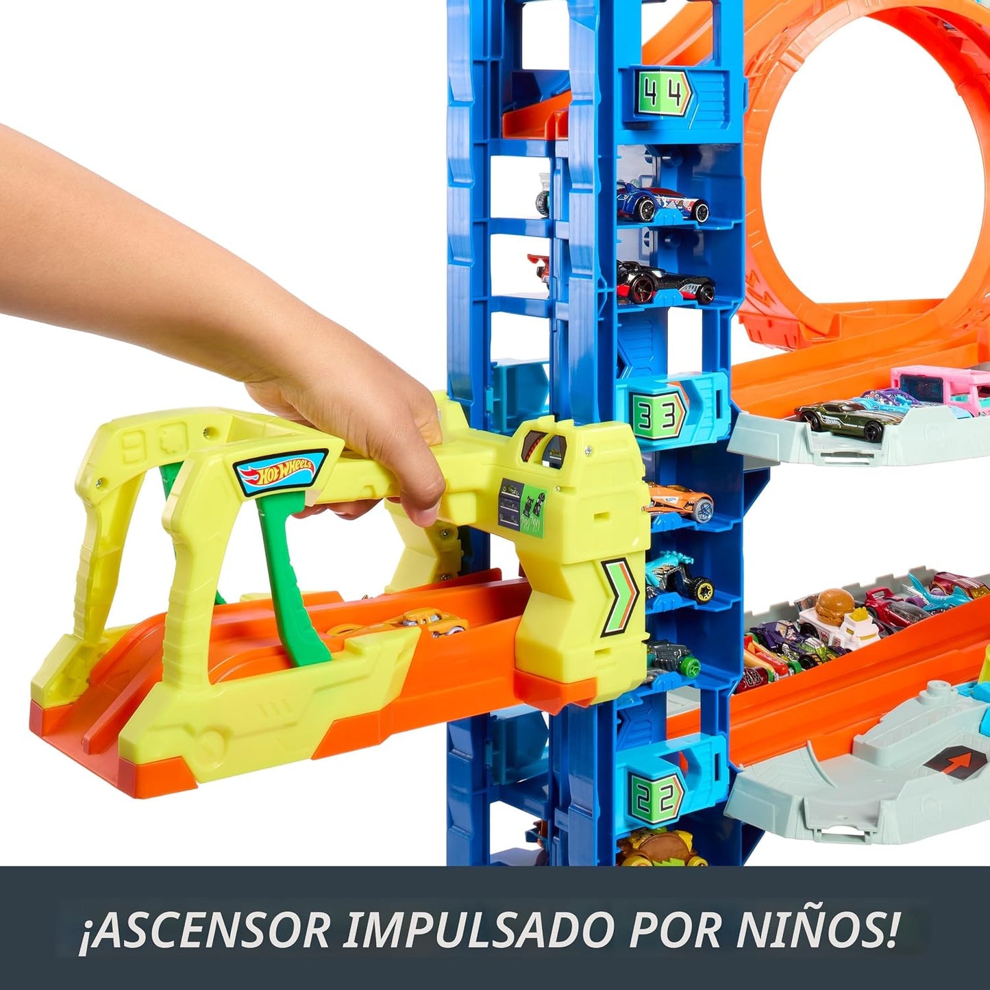 Paquete de Hot Wheels City Ultimate Garage Track Set con 2 autos de...