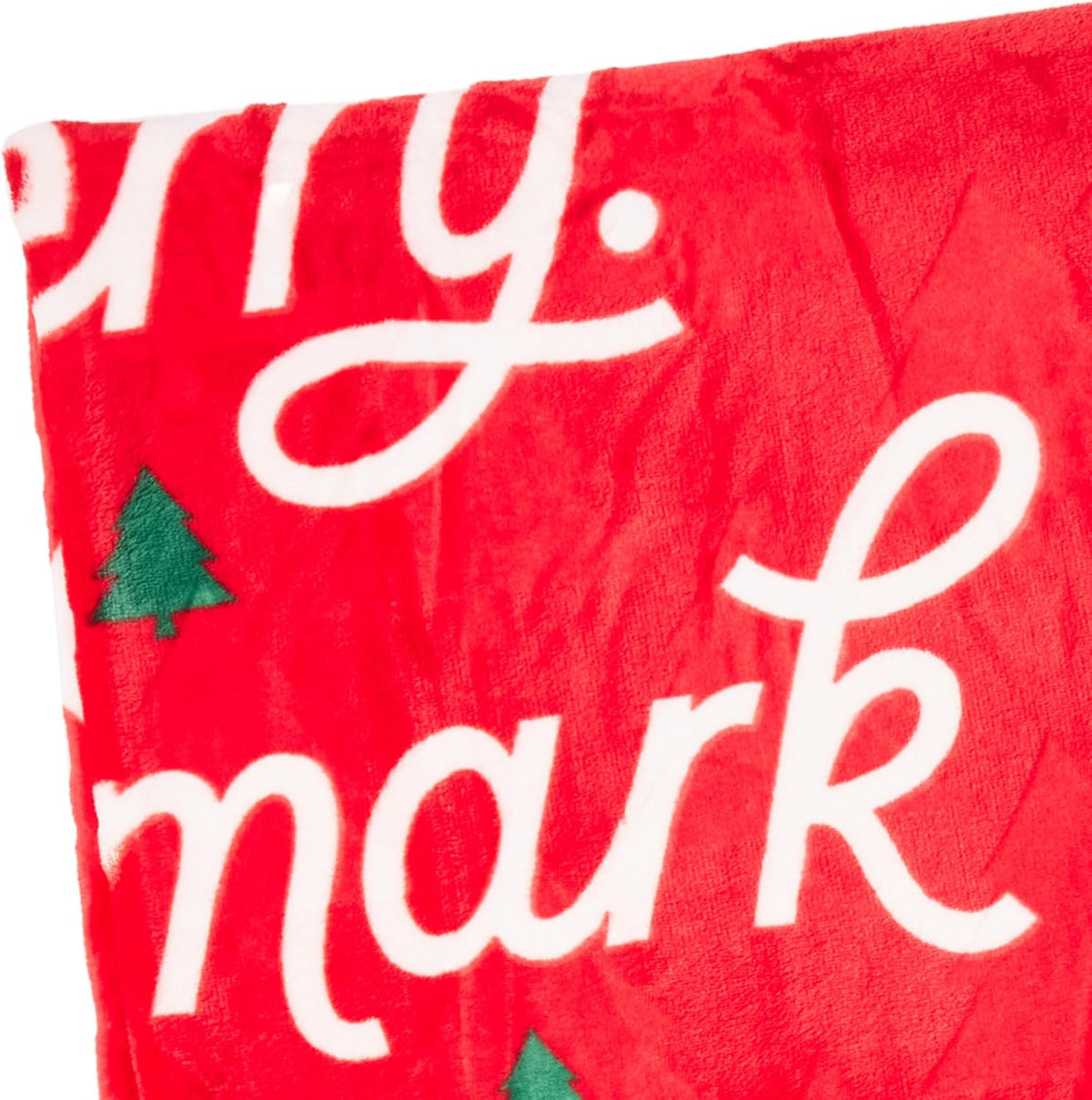 Hallmark Manta de felpa roja de Canal de Navidad (cómoda, acogedora...