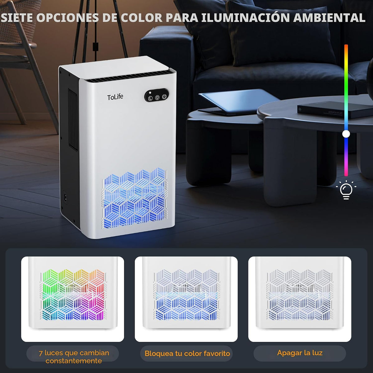 ToLife Deshumidificador para el dormitorio del hogar, 1000 pies cua...