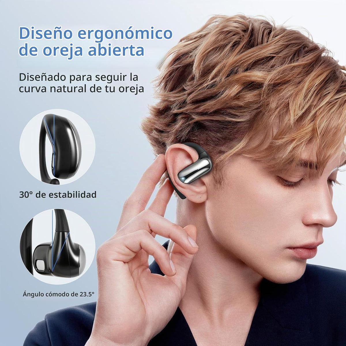 PPBP Auriculares de oreja abierta inalámbricos Bluetooth 6.1, auric...