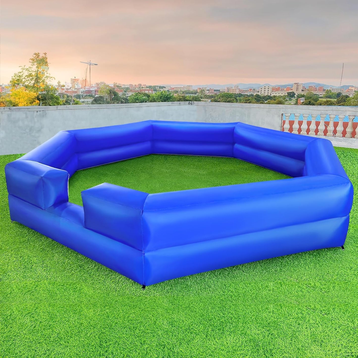 WARSUN Piscina de pelotas Gaga inflable de 15 pies con potente sopl...