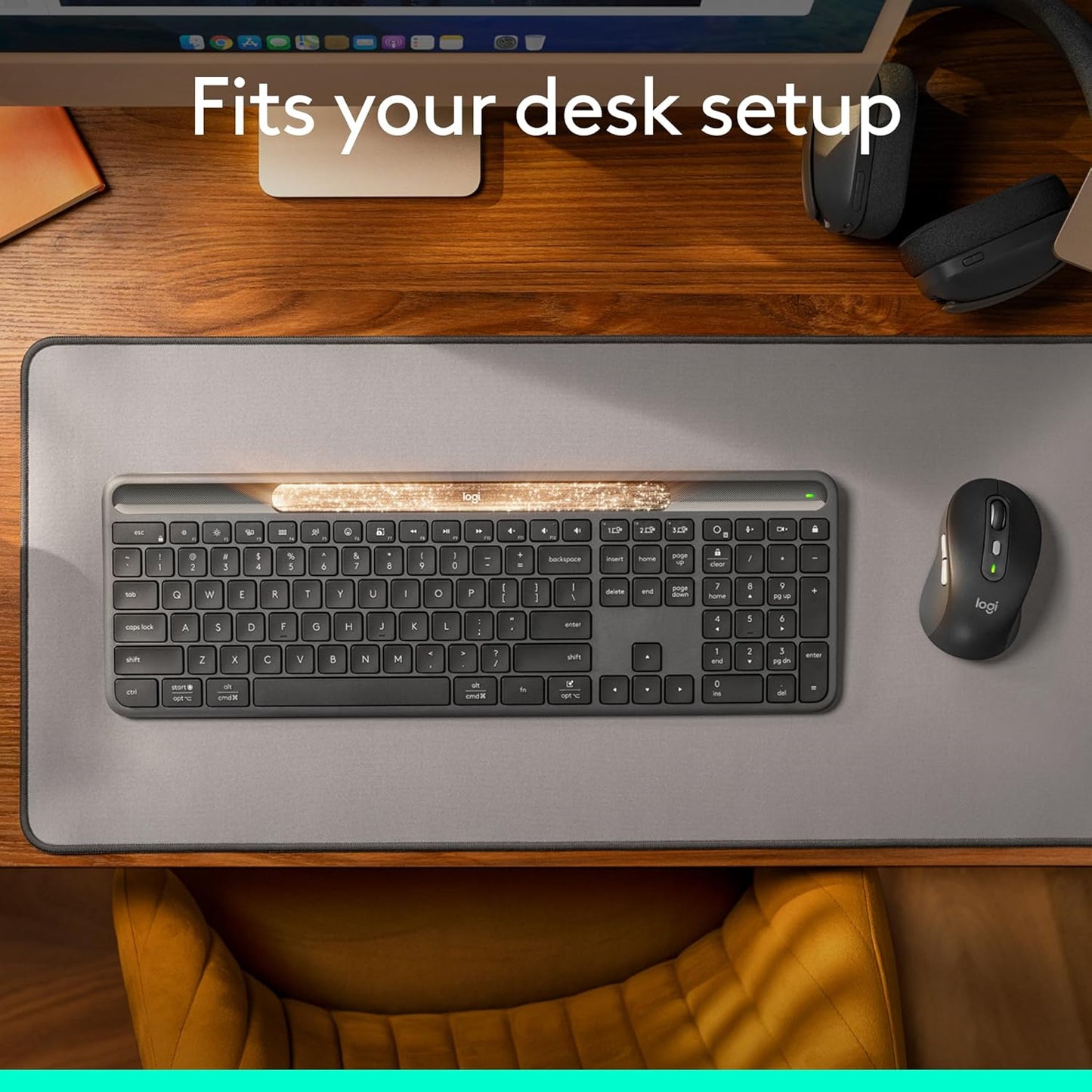 Logitech Signature Slim Solar+ K980 Teclado inalámbrico Bluetooth -...