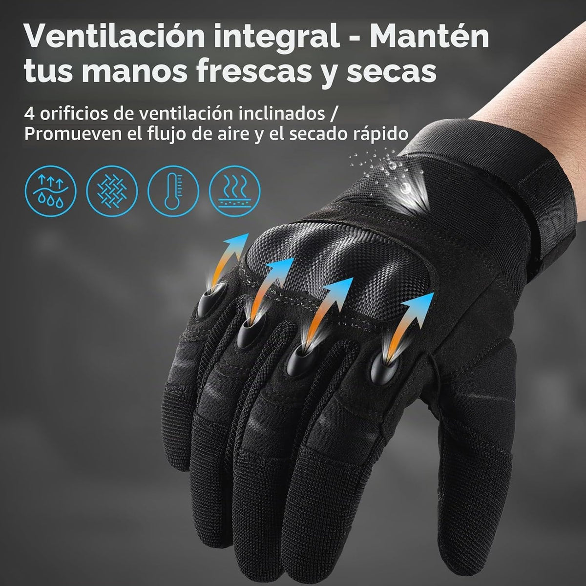 Cierto - Guantes de motocicleta, protector de nudillos duros para p...