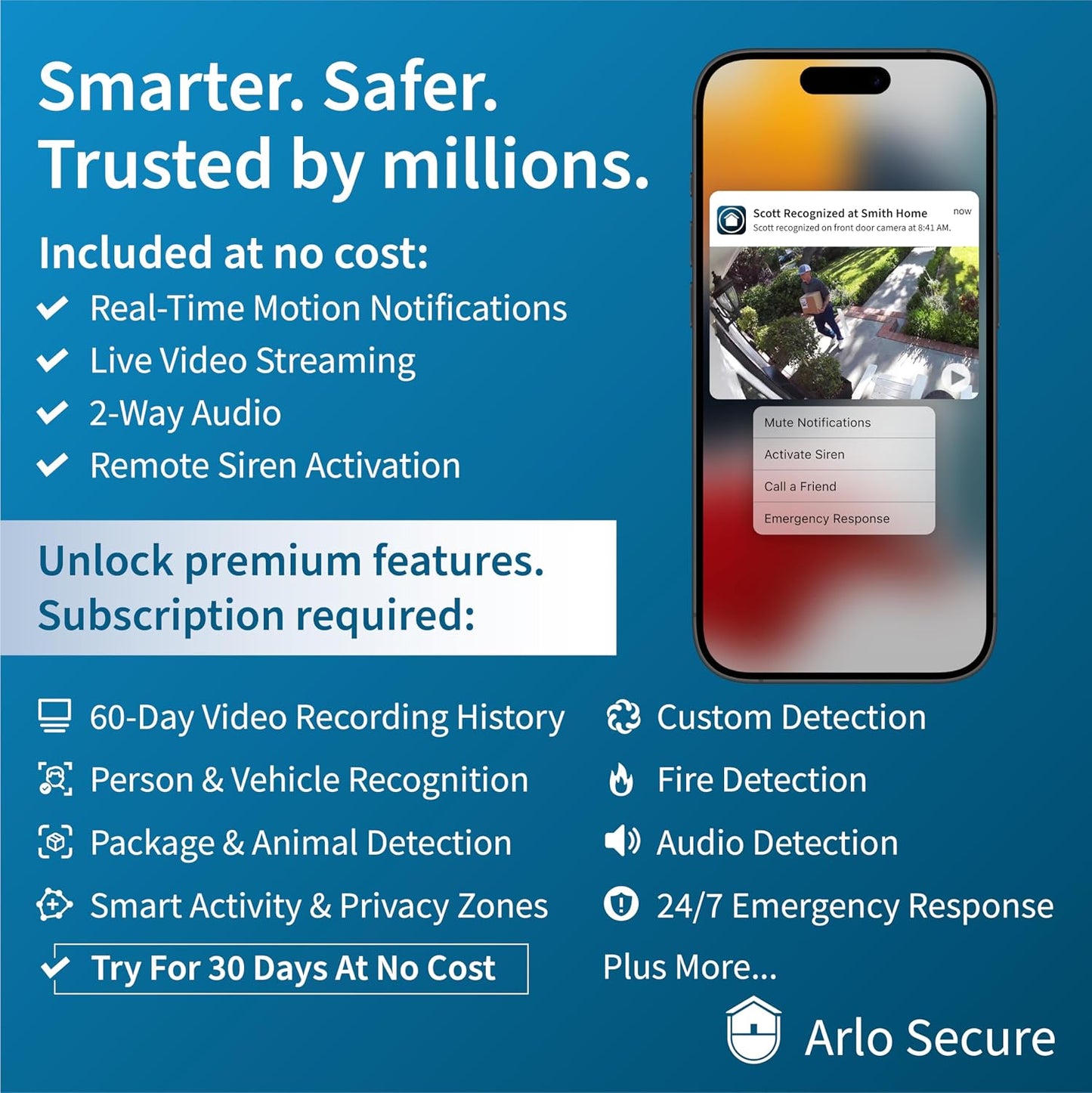 Cámara de seguridad Arlo Essential 1080p HD, para interiores y exte...