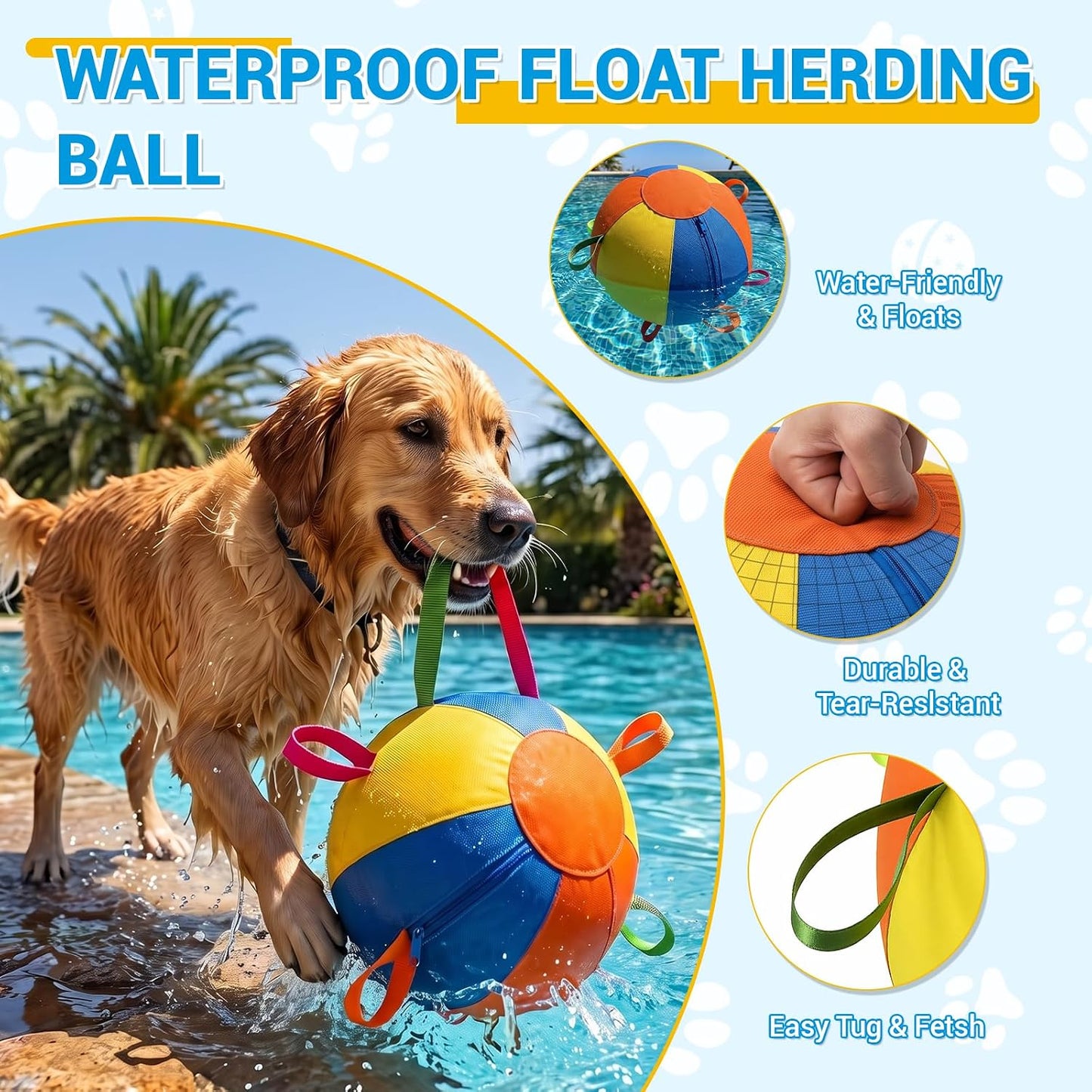 Pelota de pastoreo de 22" para perros, pelota inflable de entre...
