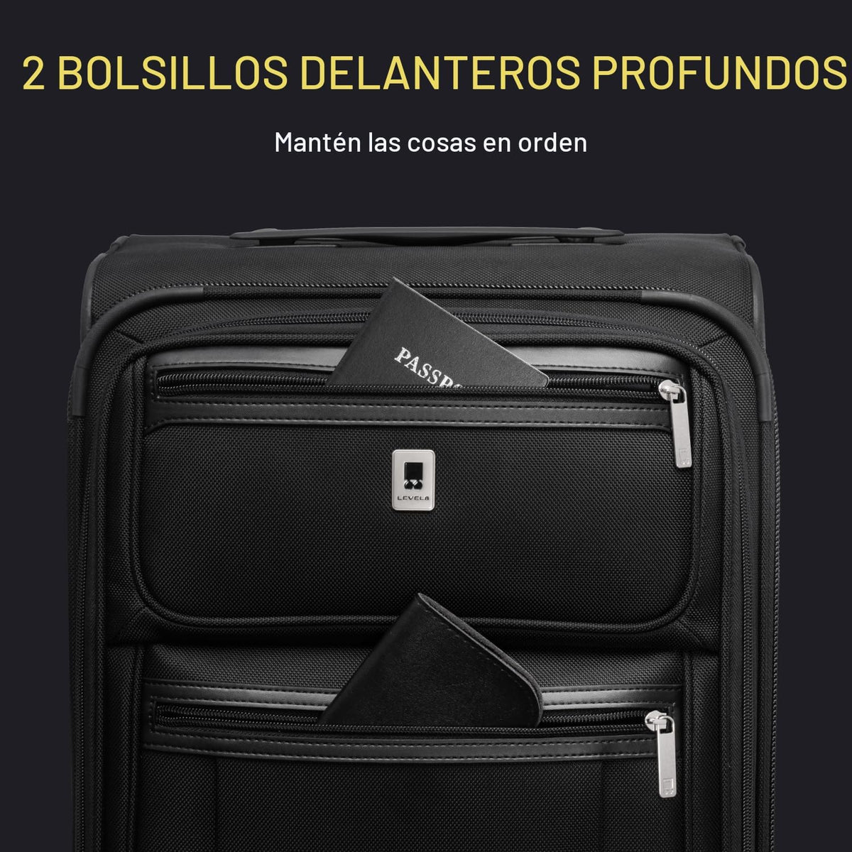 LEVEL8 Equipaje de mano aprobado por aerolíneas con compartimento |...