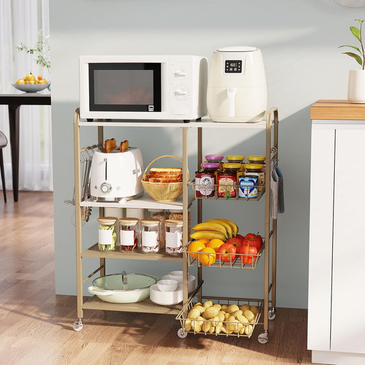 HapiRm Carrito de Cocina con Ruedas para Microondas - Soporte de Me...