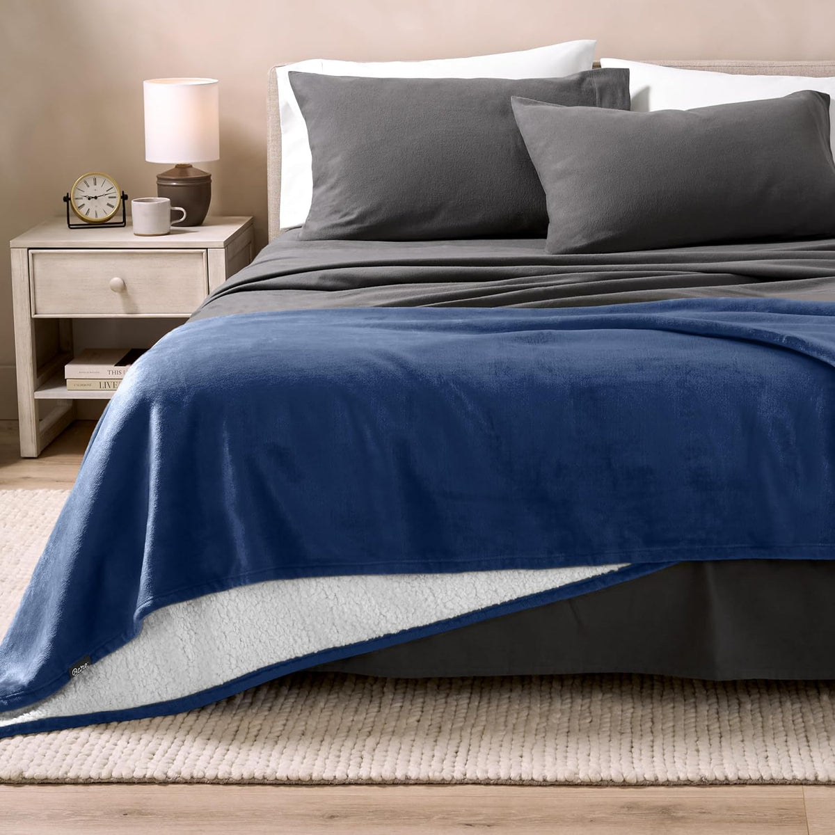 Bare Home Manta de Forro Polar Sherpa - Tamaño Full\/Queen - Manta...