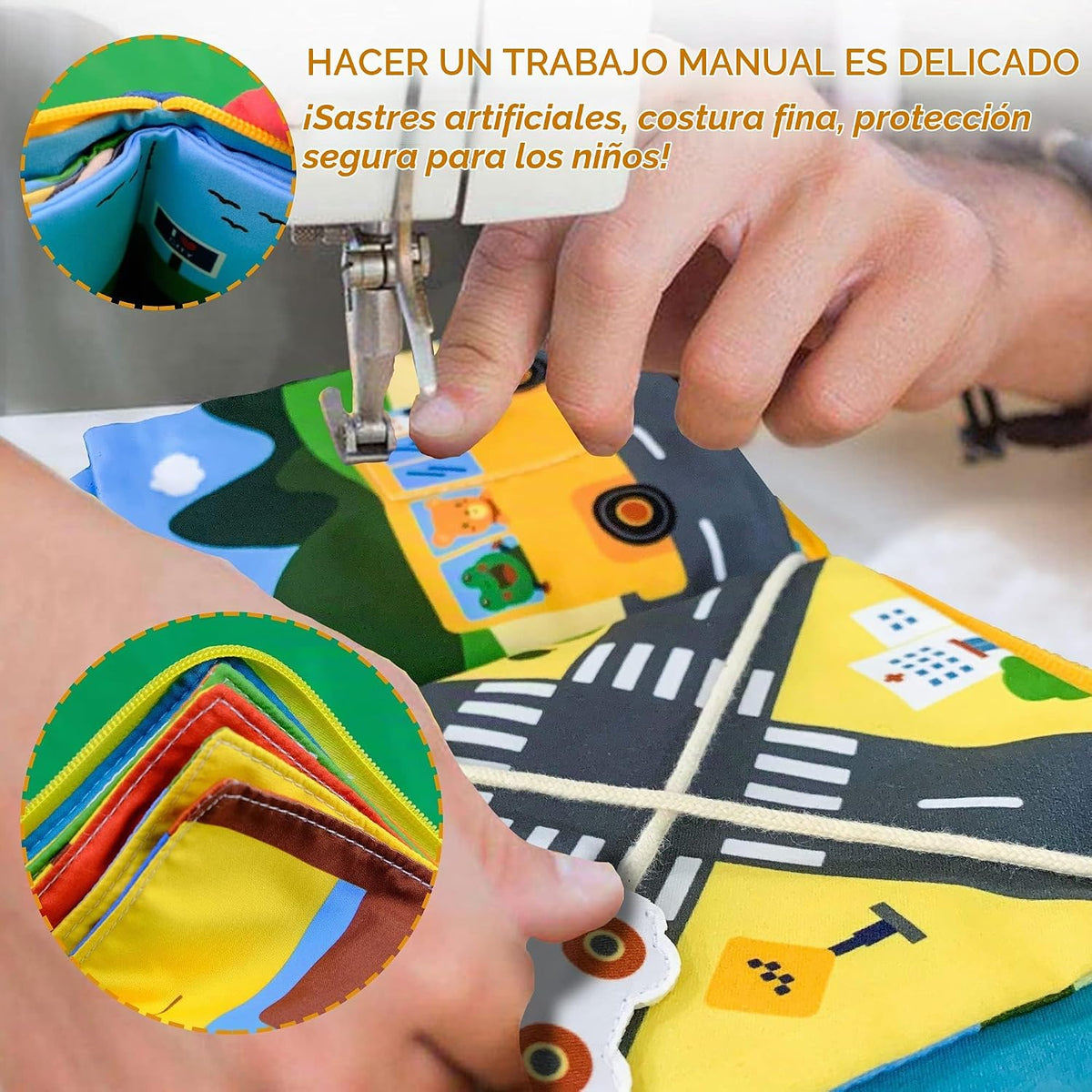 Richgv Libros interactivos para bebés, paquete de 2 libros arrugado...