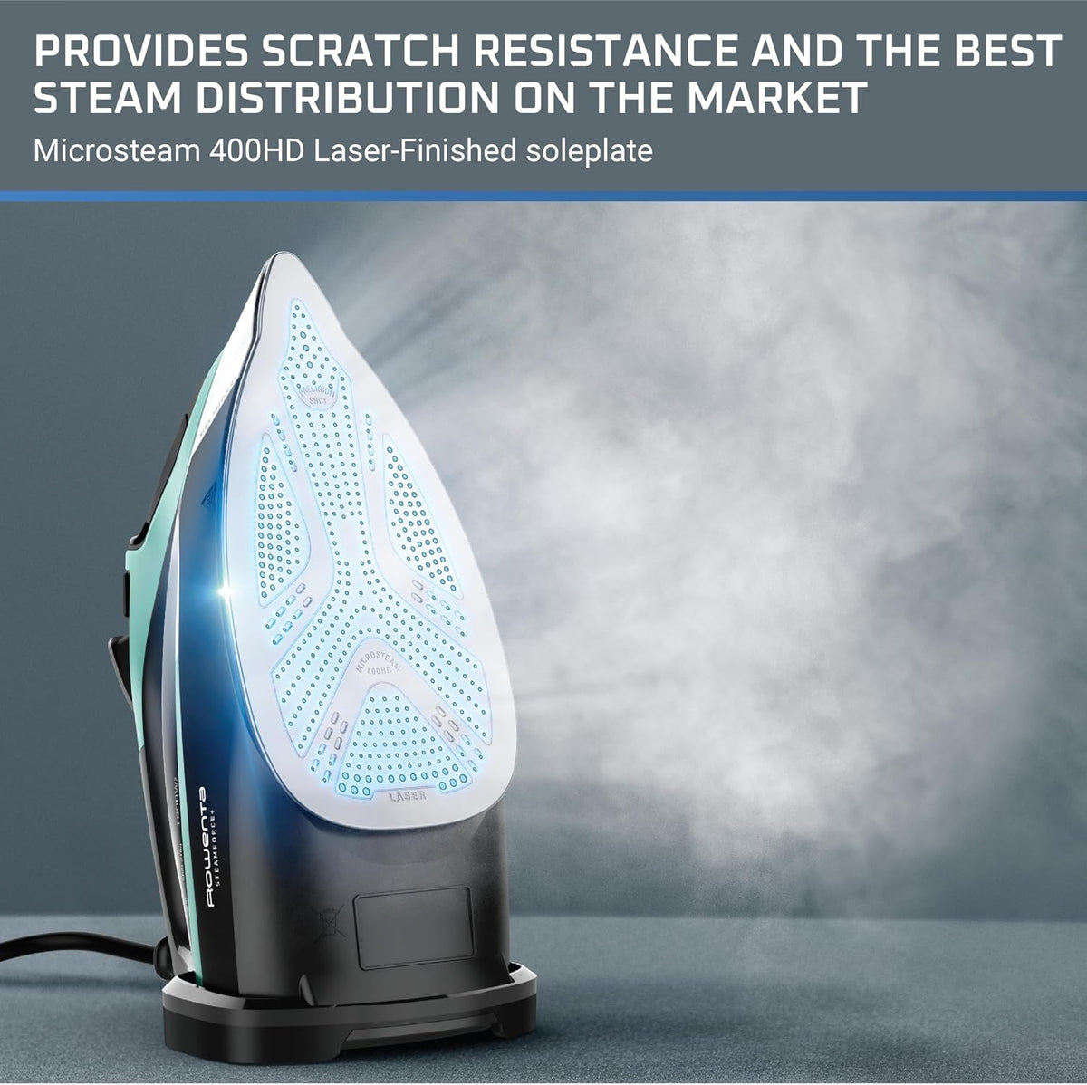 Rowenta Steam Force Plancha de vapor con placa de acero inoxidable...